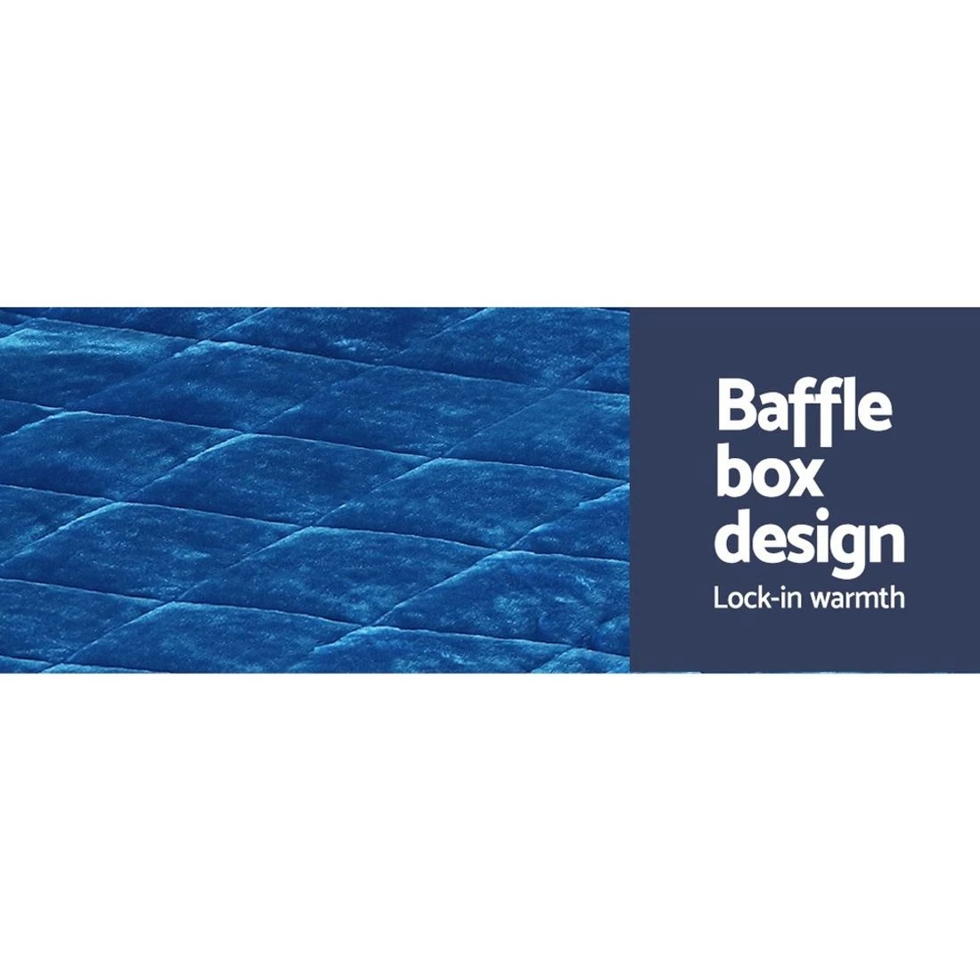 6 Giselle Bedding Faux Mink Quilt Blue - King Bed - Blue, 6 of 8