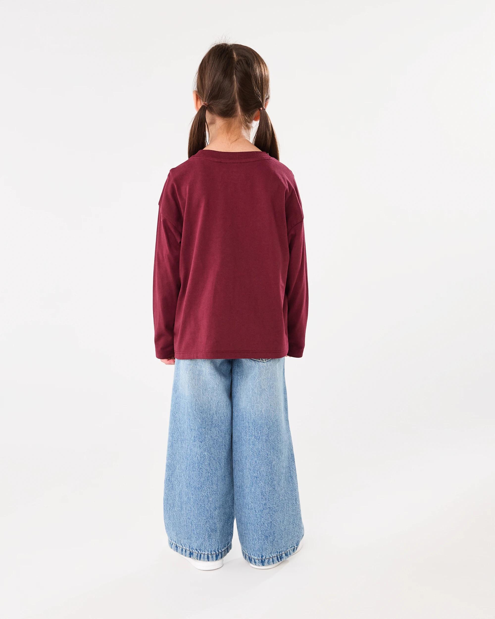 7 Long Sleeve Oversized T-shirt Maron Bow, 7 of 7
