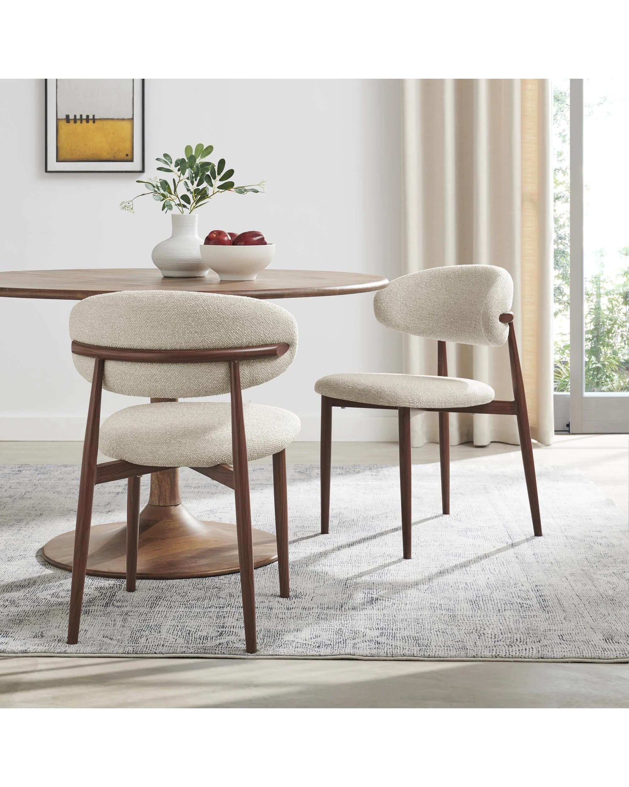2 Kodu Dining Chairs Pair (Set of 2) - Beige, 2 of 10