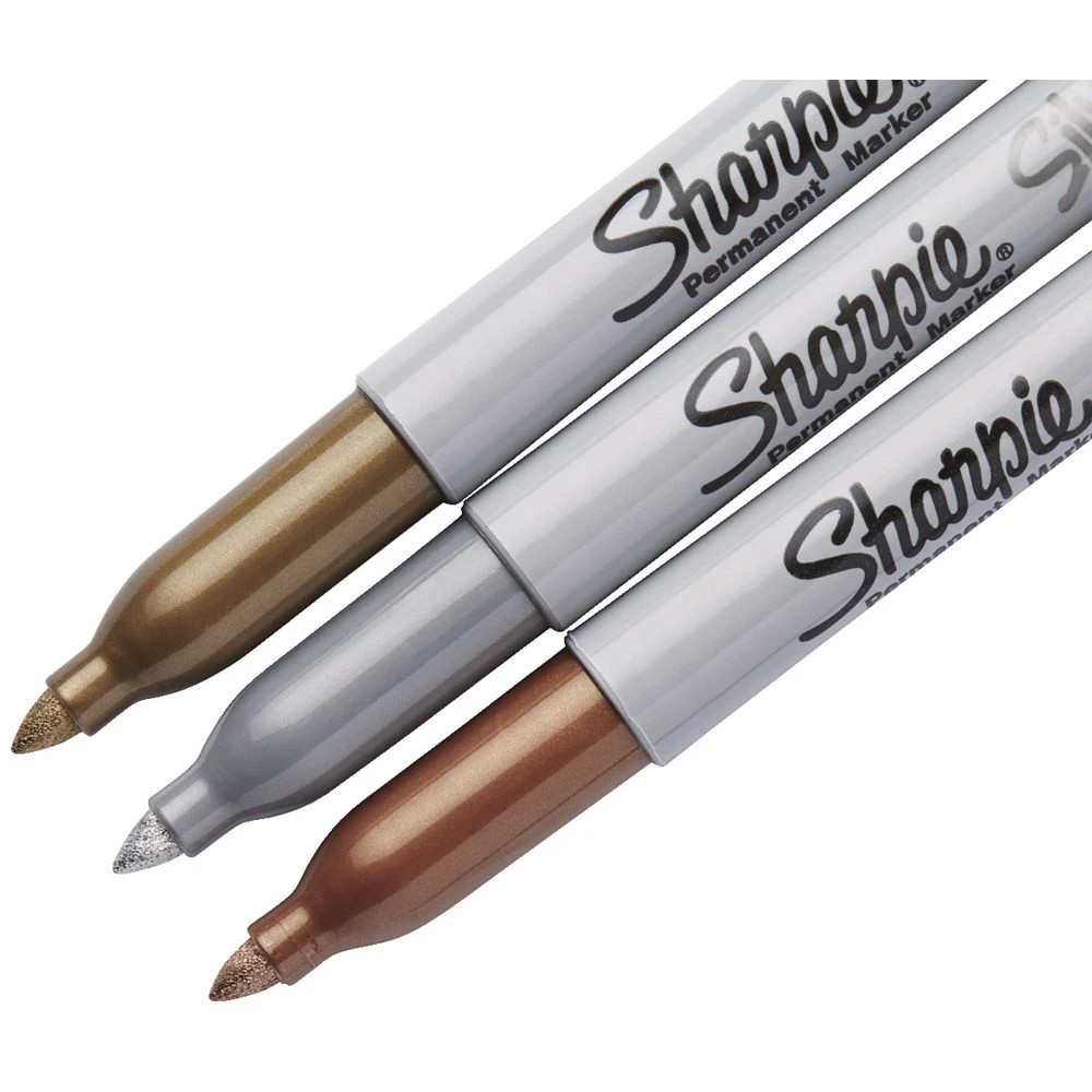 3 Sharpie Fine Permanent Marker Metallic Assorted 3 Pack, 3 of 8