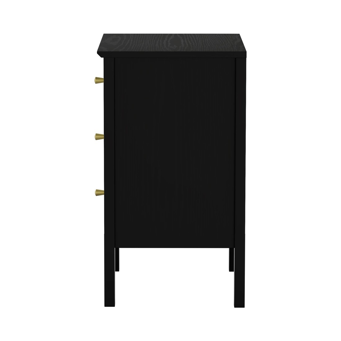 9 Oikiture Bedside Table 3 Drawers Side End Storage Furniture Nightstand
 - Black, 9 of 10