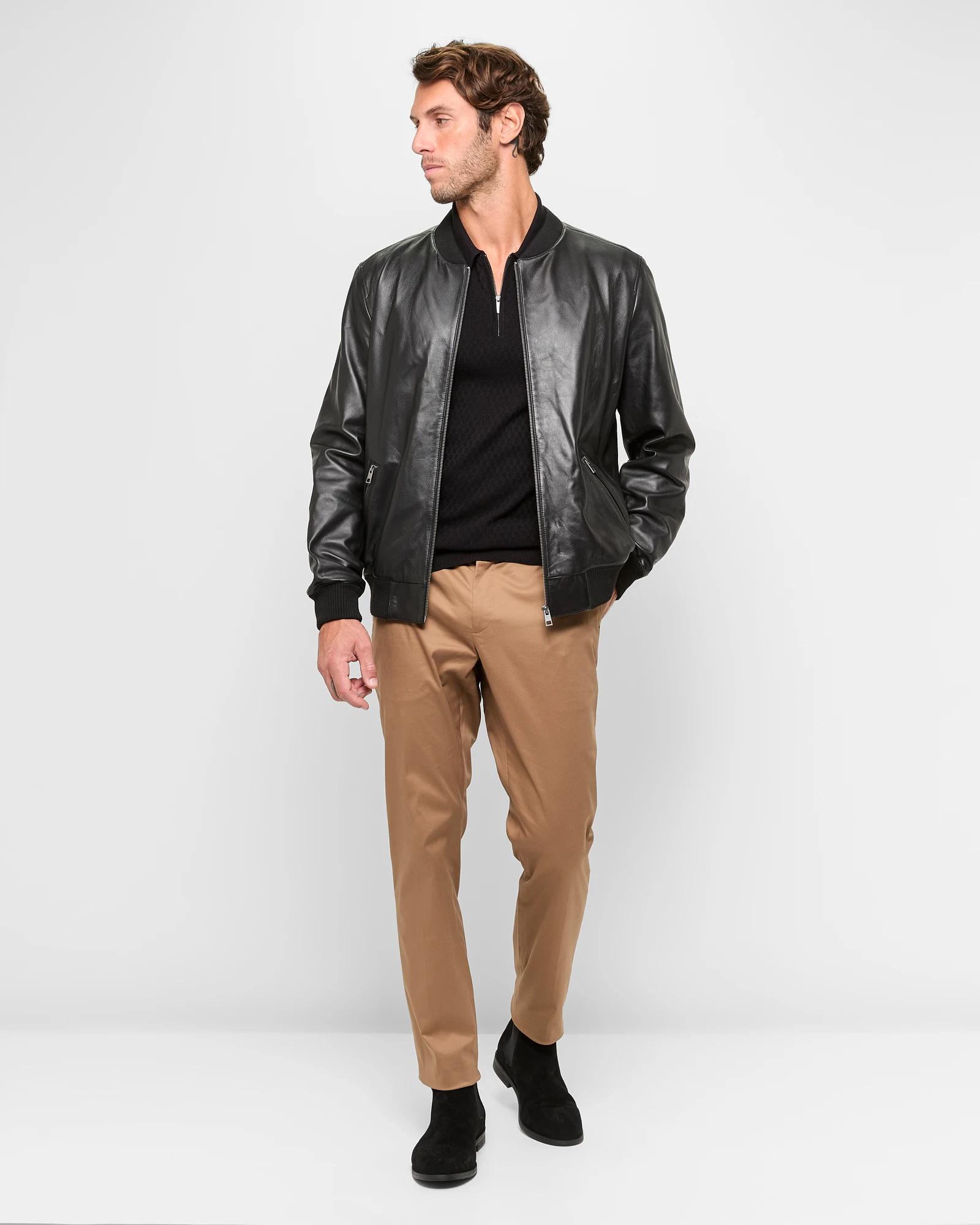 2 Preview Australian Cotton Tailored Slim Chino Pants OTTER, 2 of 7