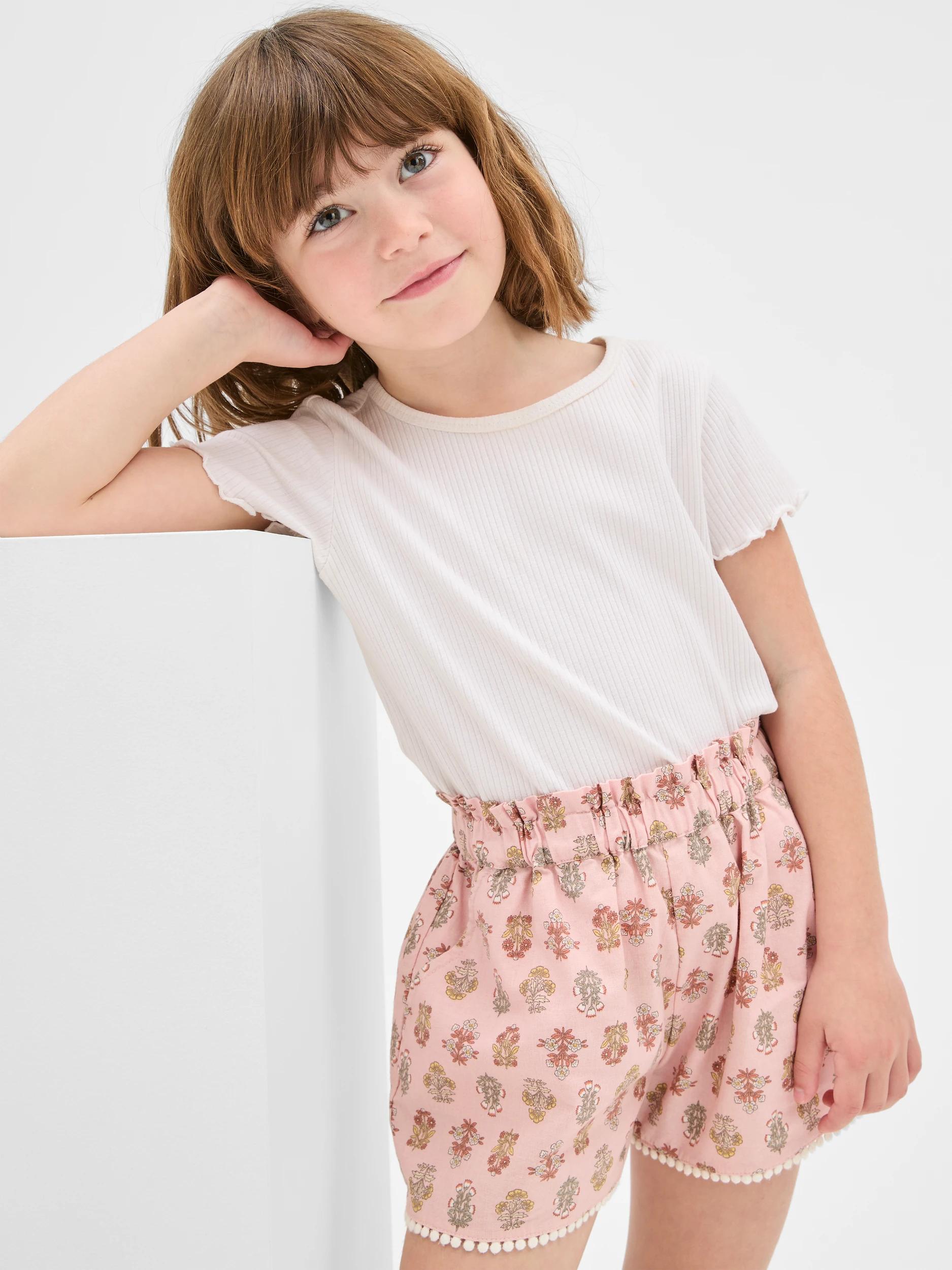 1 Target Woven Shorts PINK STAMP FLORAL, 1 of 7