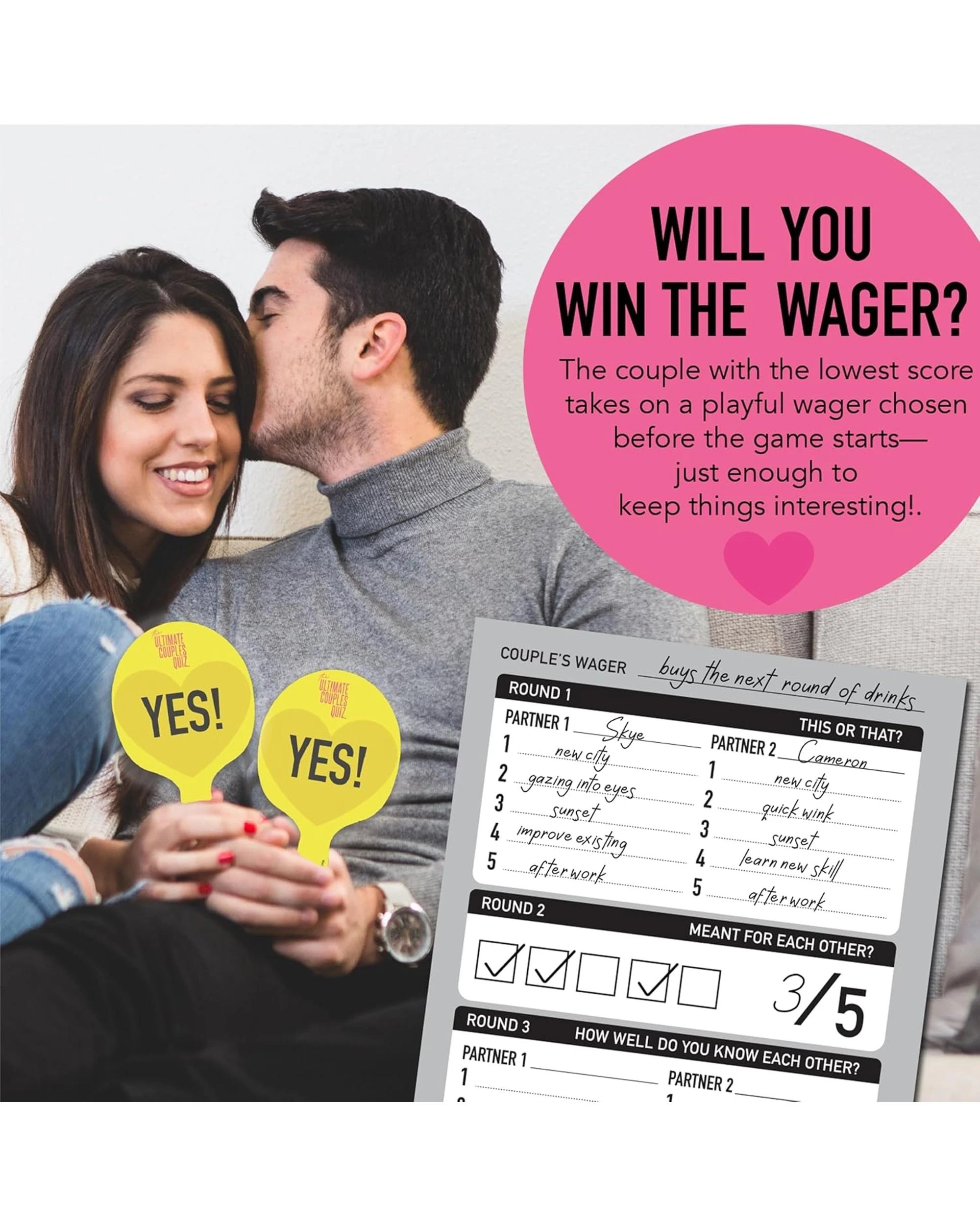 3 The Ultimate Couples Quiz Card Game, 3 of 5