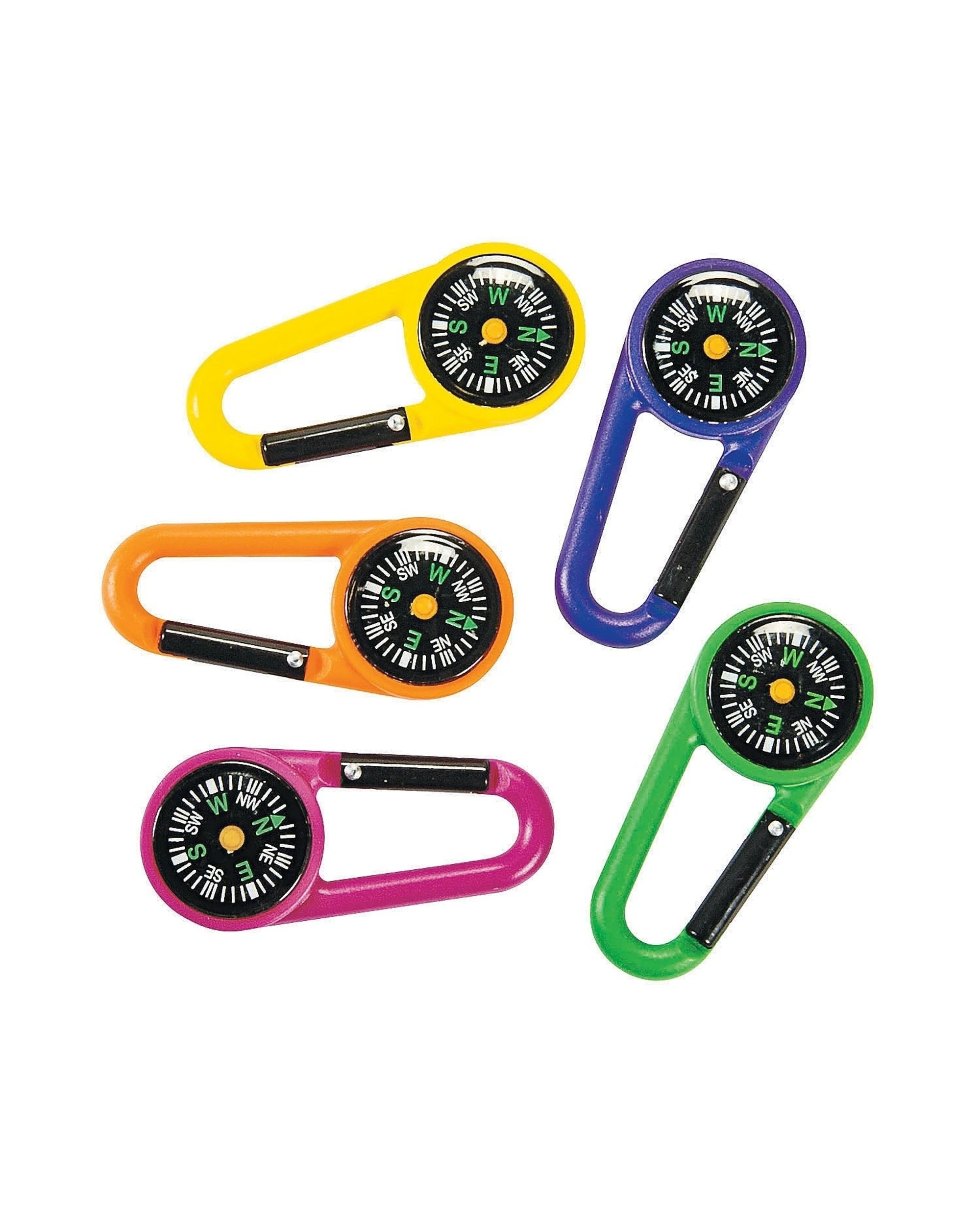 1 Partyrama Compass Clip Keyrings Pack of 12, 1 of 1