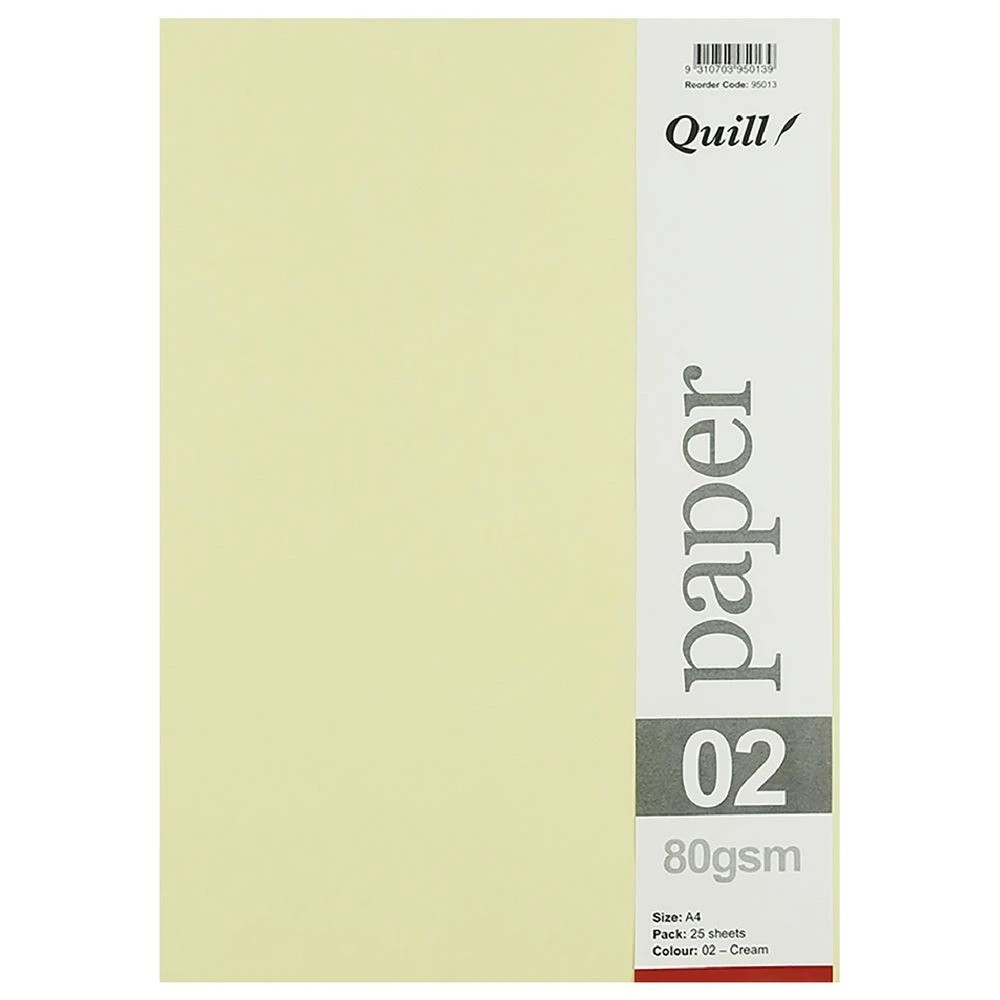 3 Quill A4 80gsm Paper Cream 25 Pack, 3 of 7