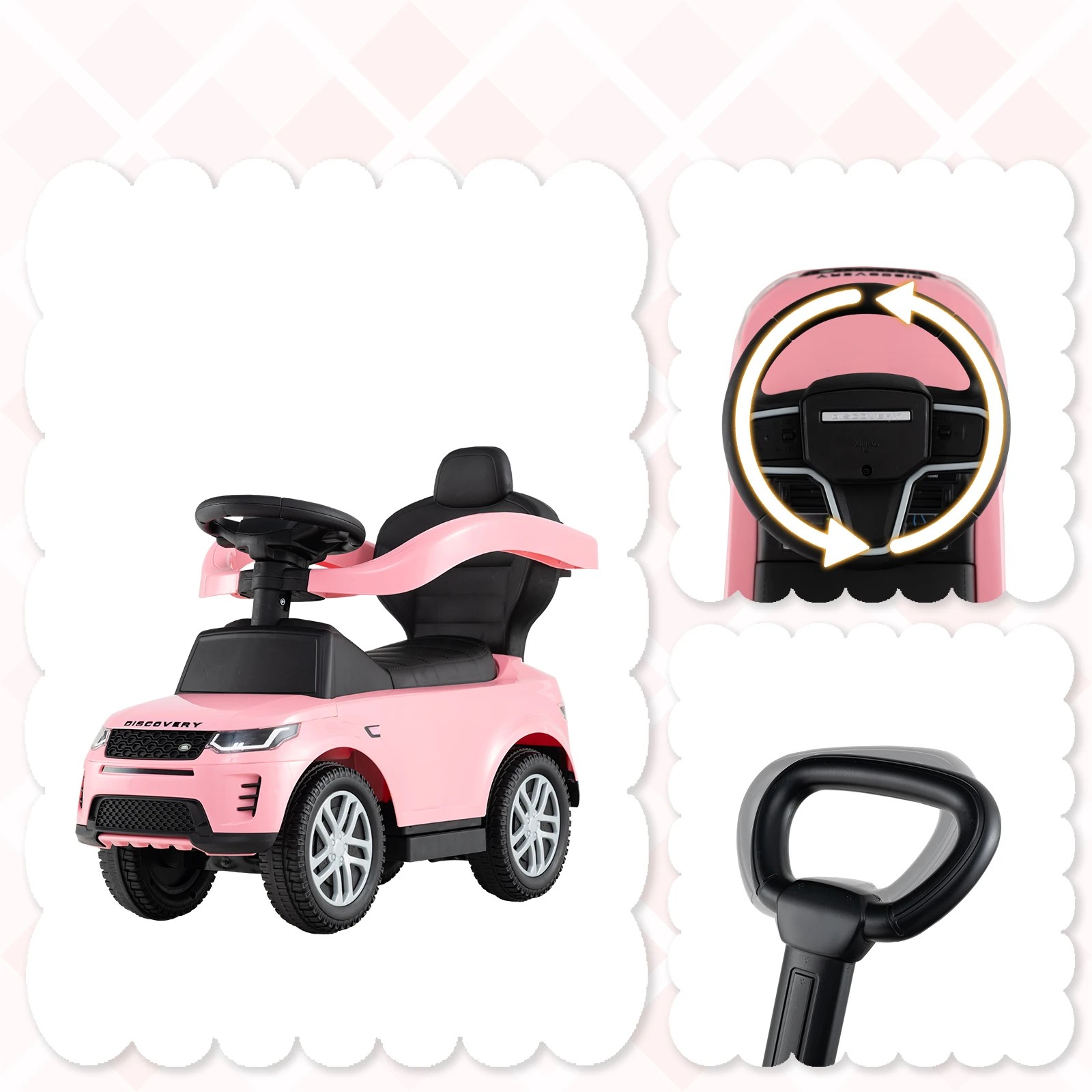 3 Costway 3-in-1 Push Car Kids Ride on Toy Vehicle, 3 of 5