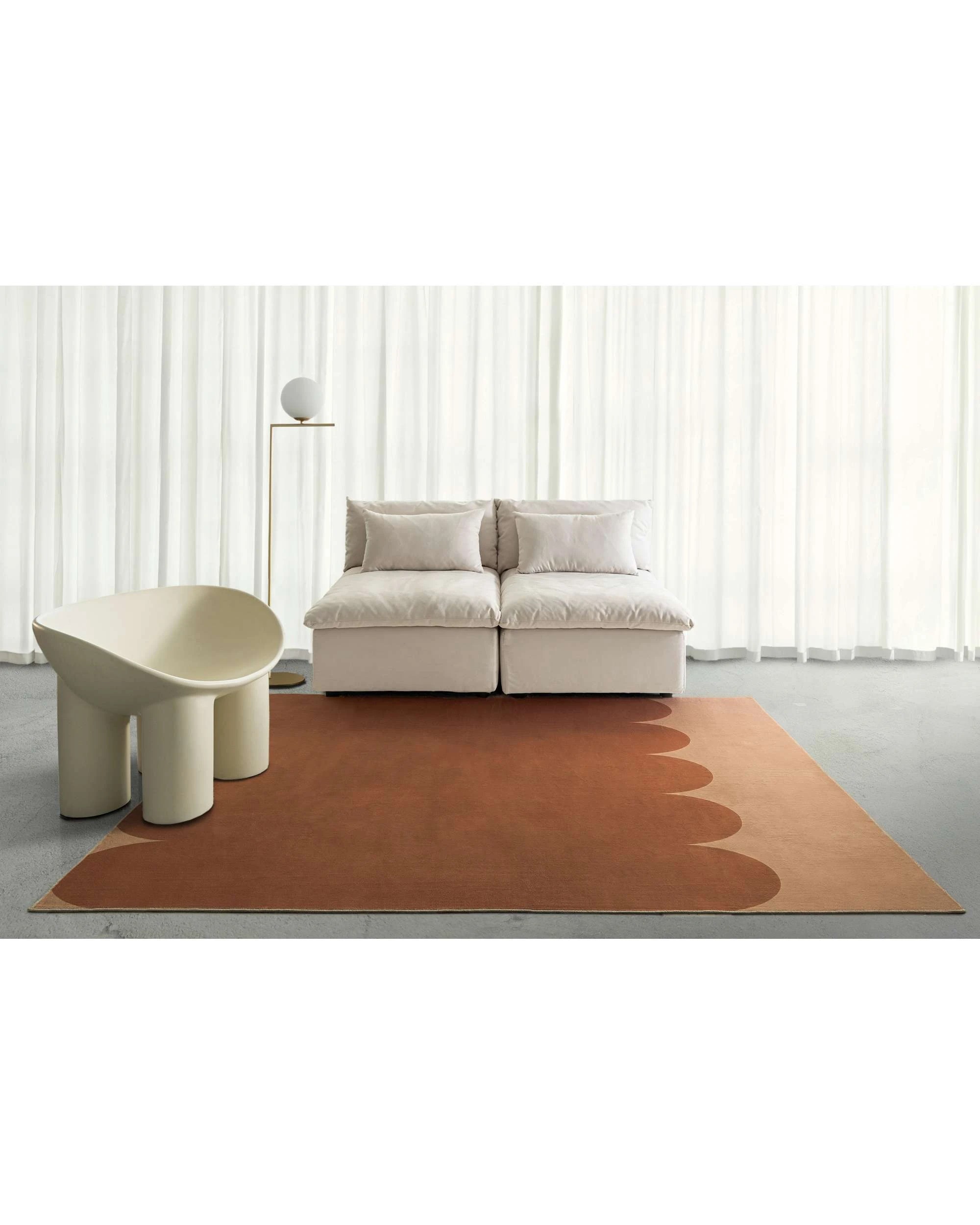 2 Loopsie Junin Printed Washable Rug-370cm x 270cm - Orange, 2 of 8