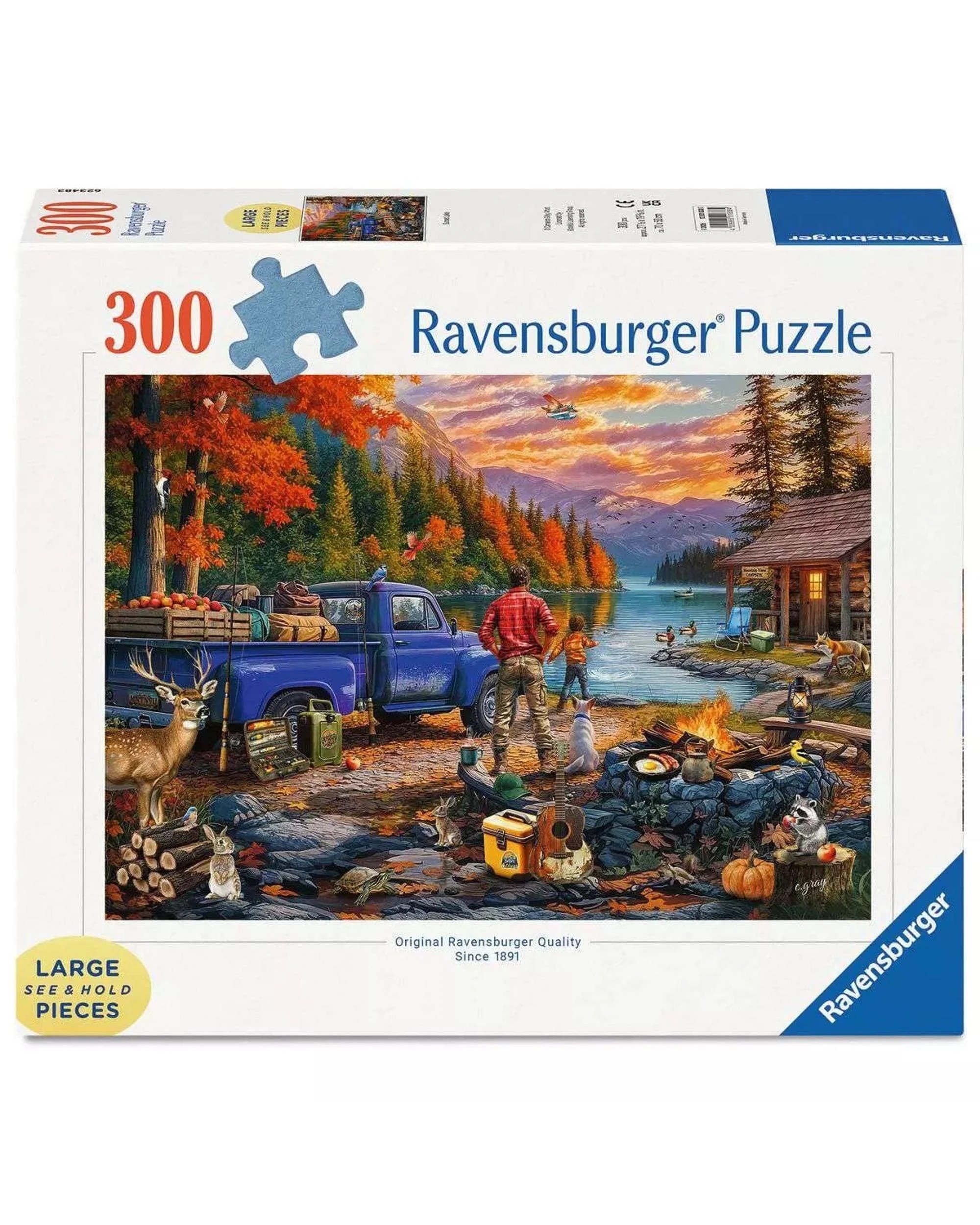 1 Ravensburger Sunset Lake 300 Large Piece Jigsaw Puzzle, 1 of 1