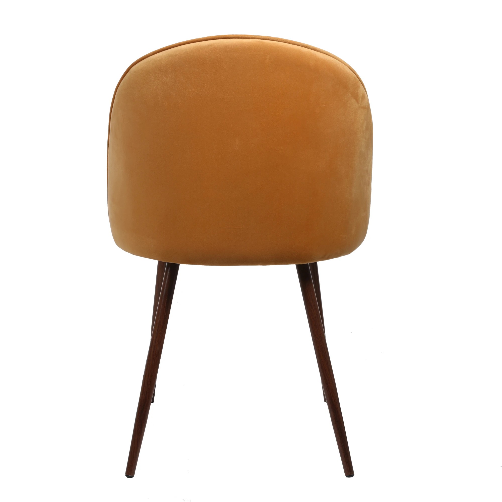 3 Levede 1 Set Of 2 Velvet Dining Chairs - Mustard, 3 of 6