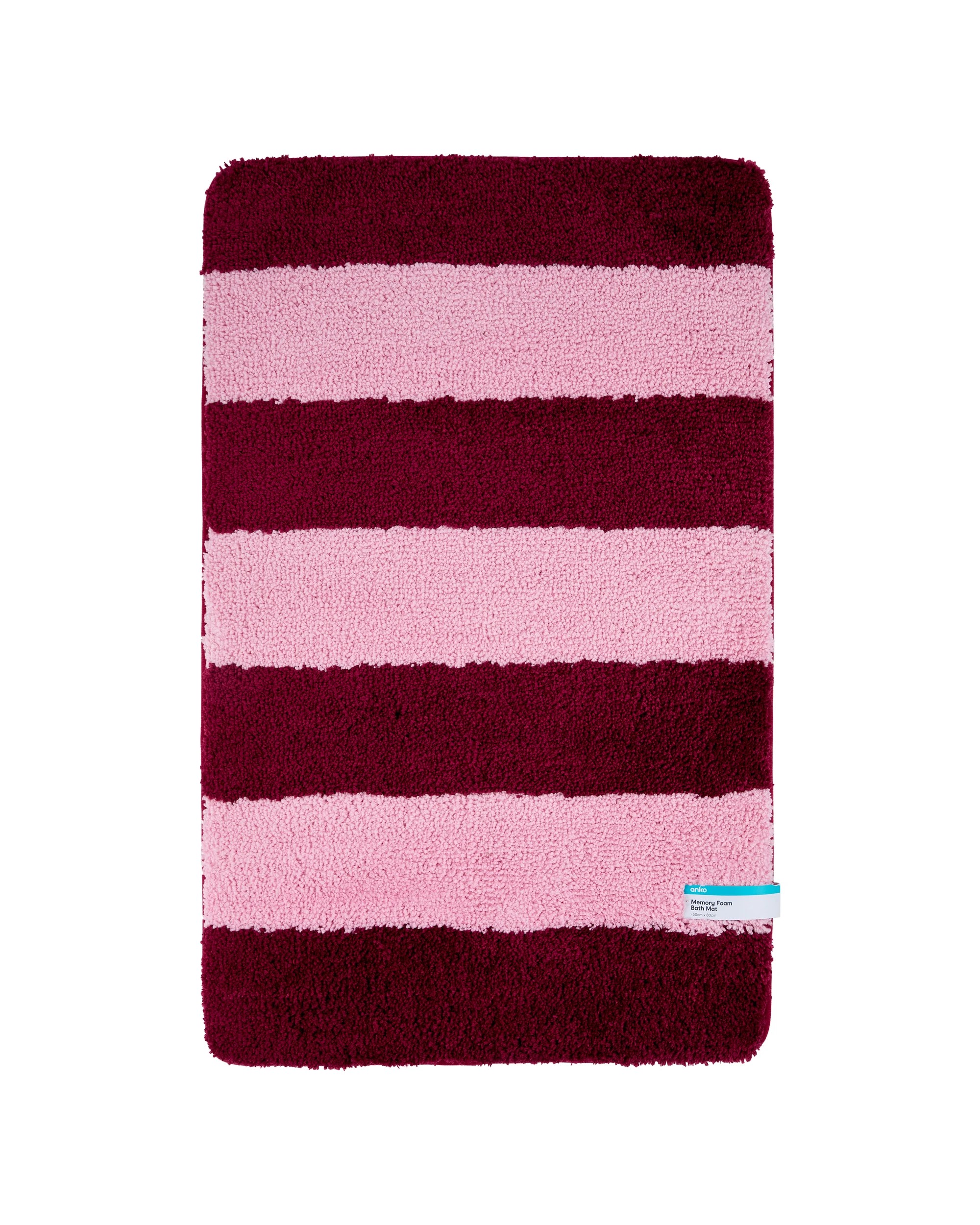 5 Memory Foam Bath Mat - Berry Stripe, 5 of 5