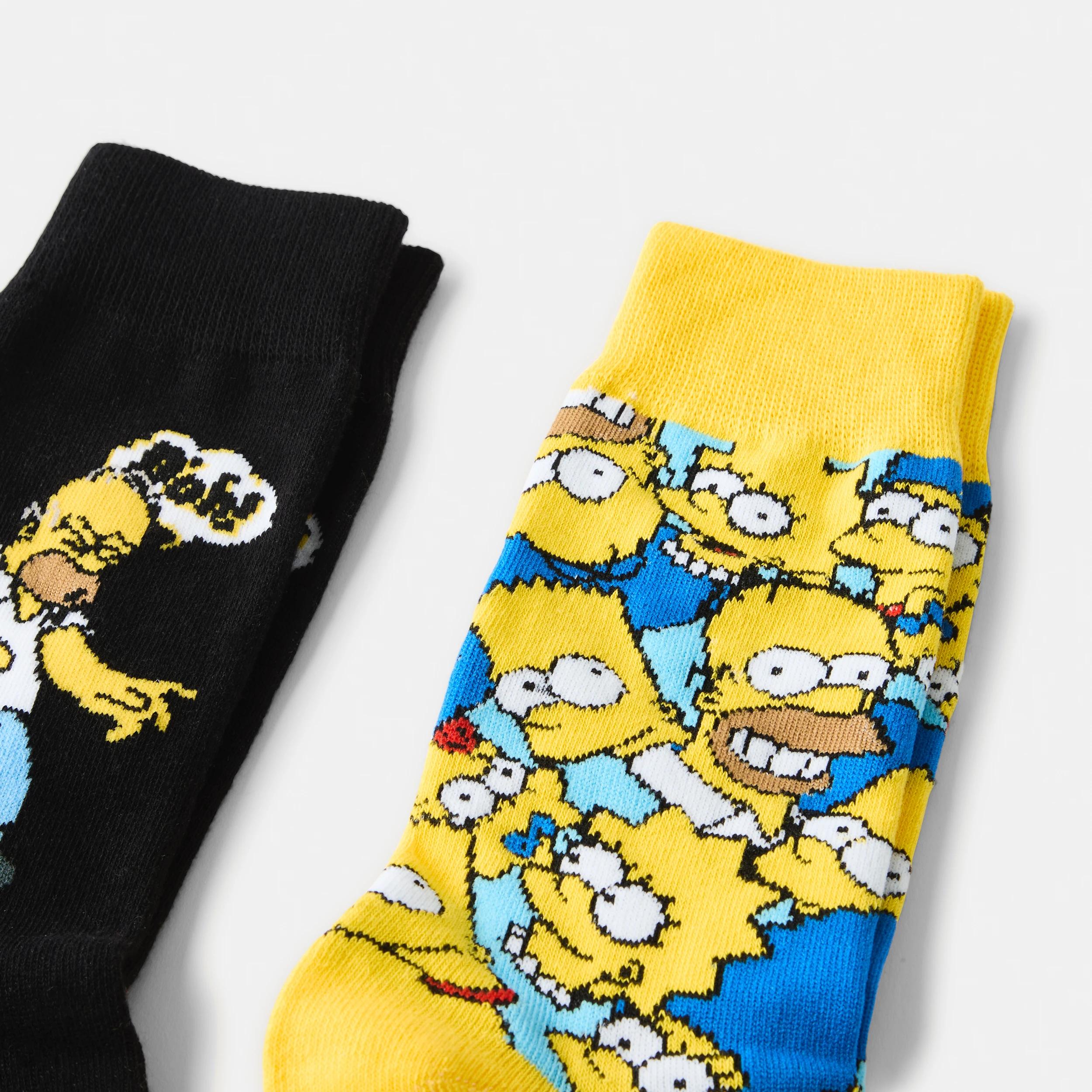 2 2 Pack The Simpsons License Socks 2PK SIMPSONS, 2 of 3