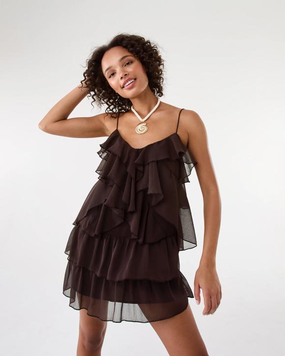 Chiffon Layered Mini Dress