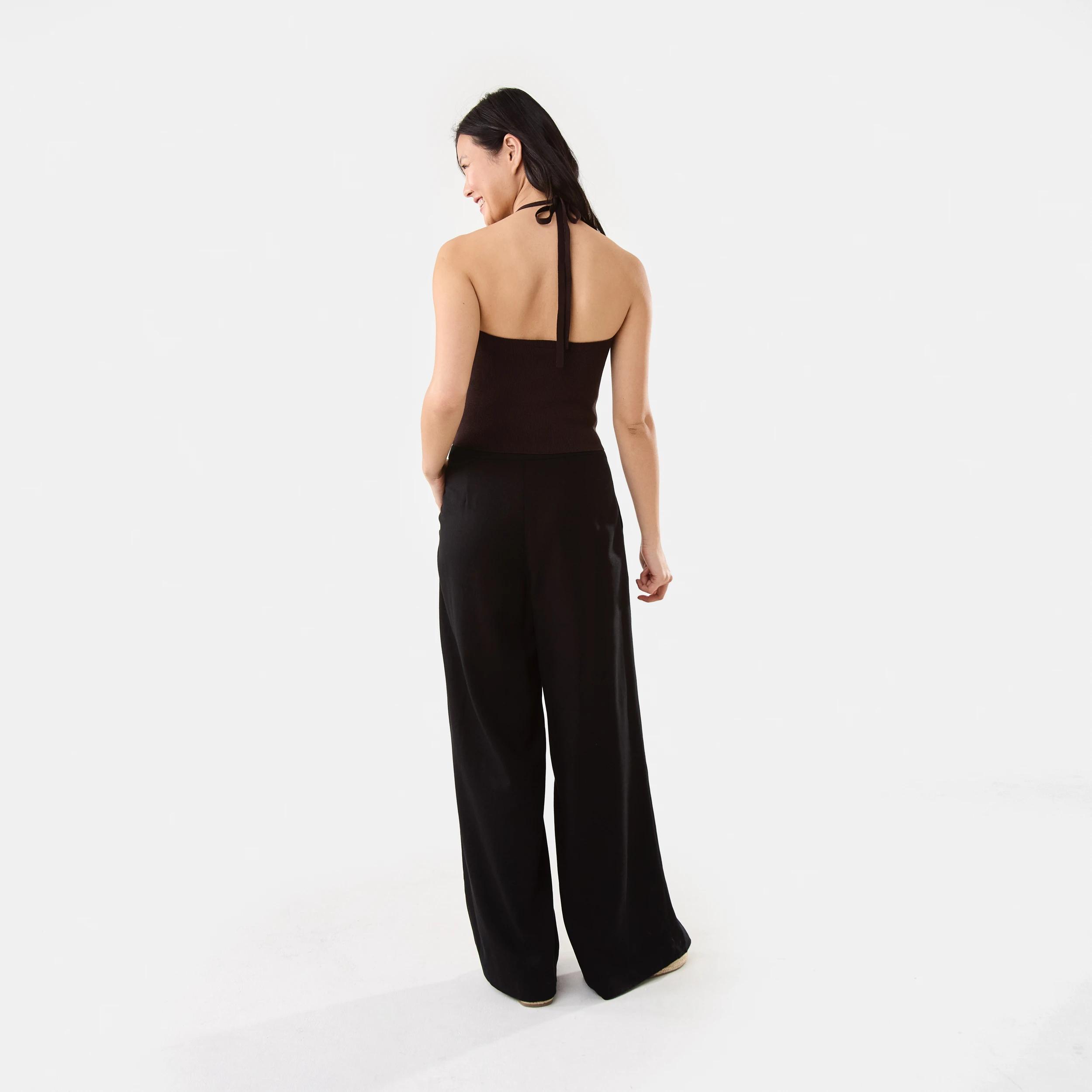 9 Linen Blend Palazzo Pants Black, 9 of 10