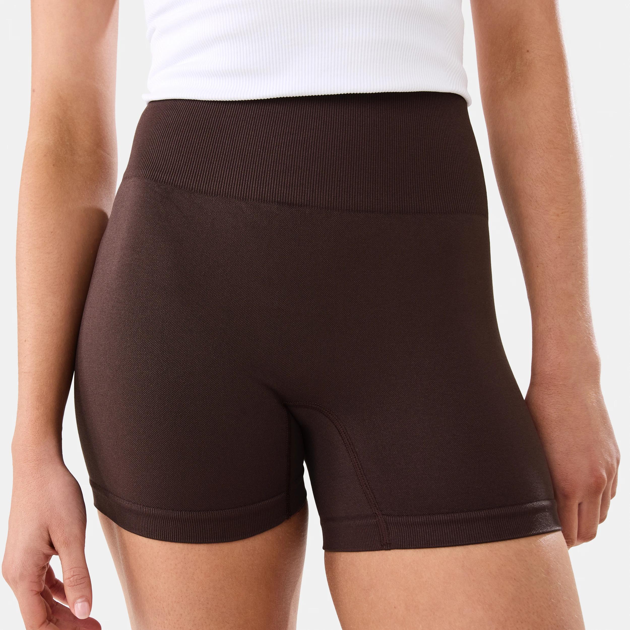 1 Active Womens Tape Bike Shorts TUSCAN BROWN, 1 of 5