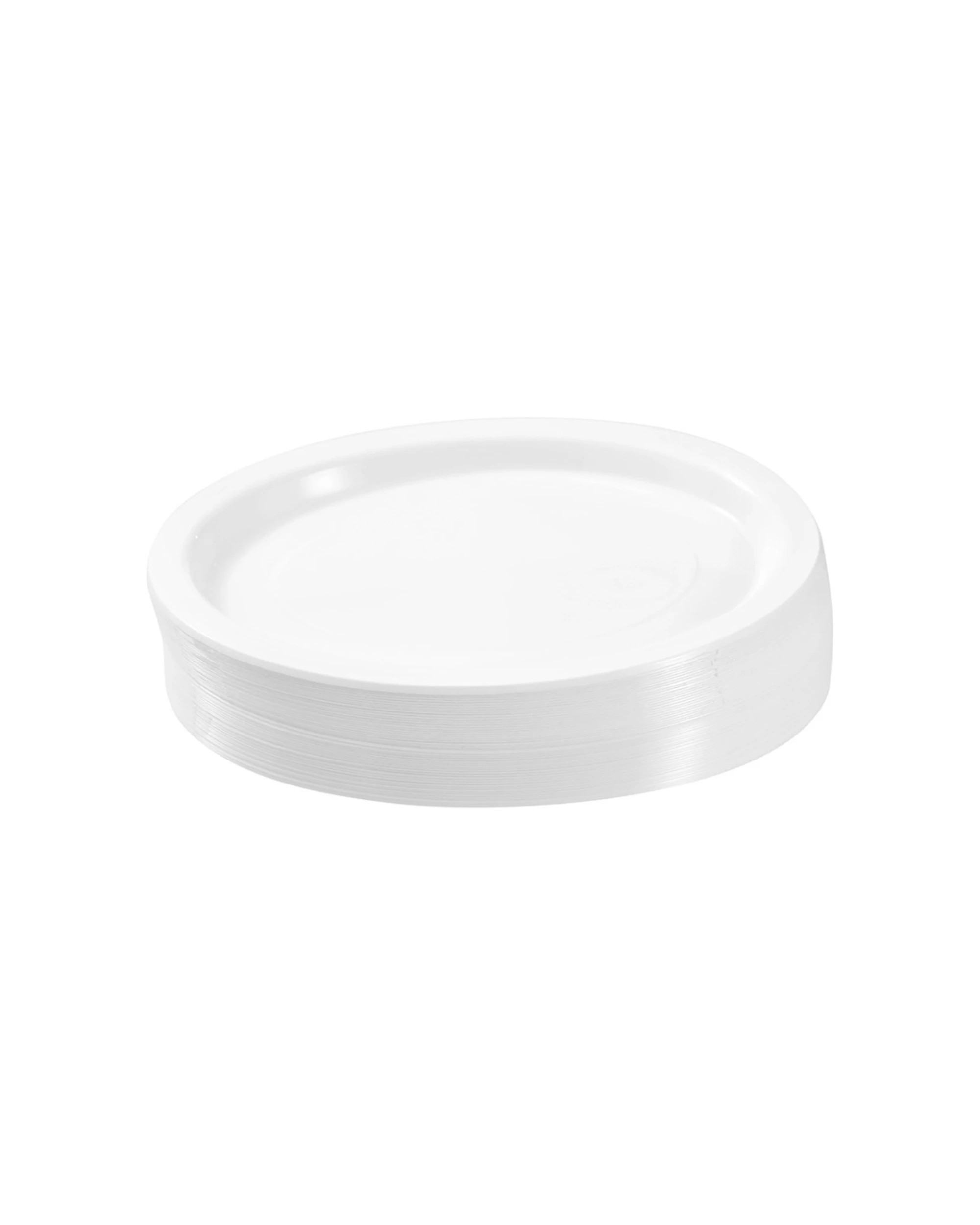 5 Lemon & Lime 4x 50pc Reusable Plastic Food Oval Plate Dinner Set 31x24.5cm Dinnerware - White, 5 of 6