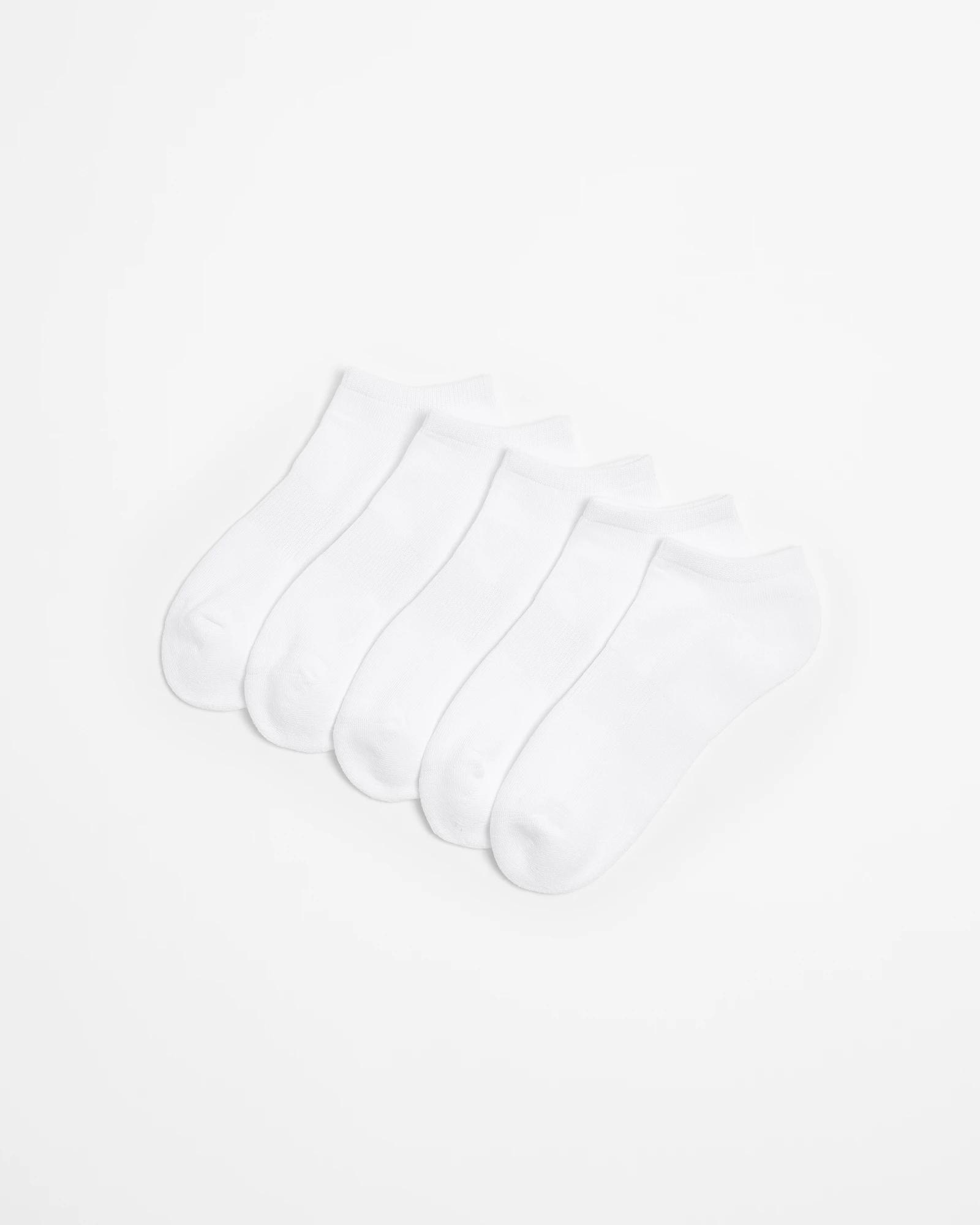 1 Target Active Australian Cotton Blend 5 Pack No Show Socks WHITE, 1 of 3
