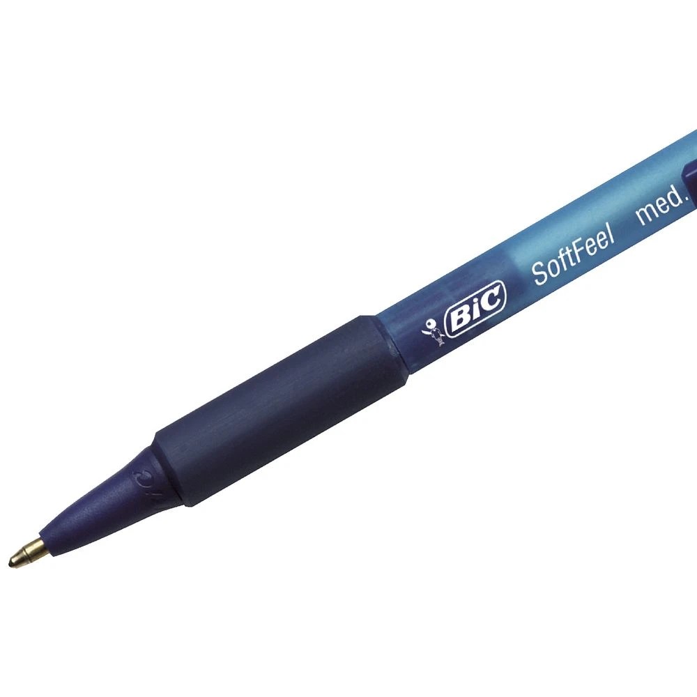 3 BIC SoftFeel Ballpoint Pens Blue 12 Pack, 3 of 5
