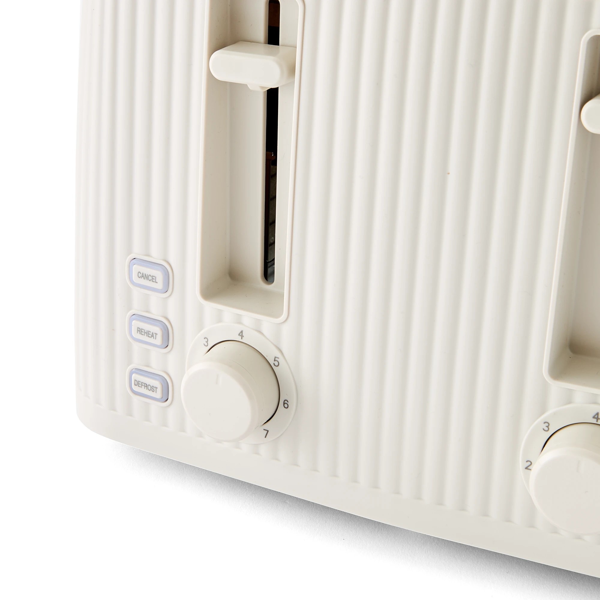 6 4 Slice Toaster Linear - Off White, 6 of 8