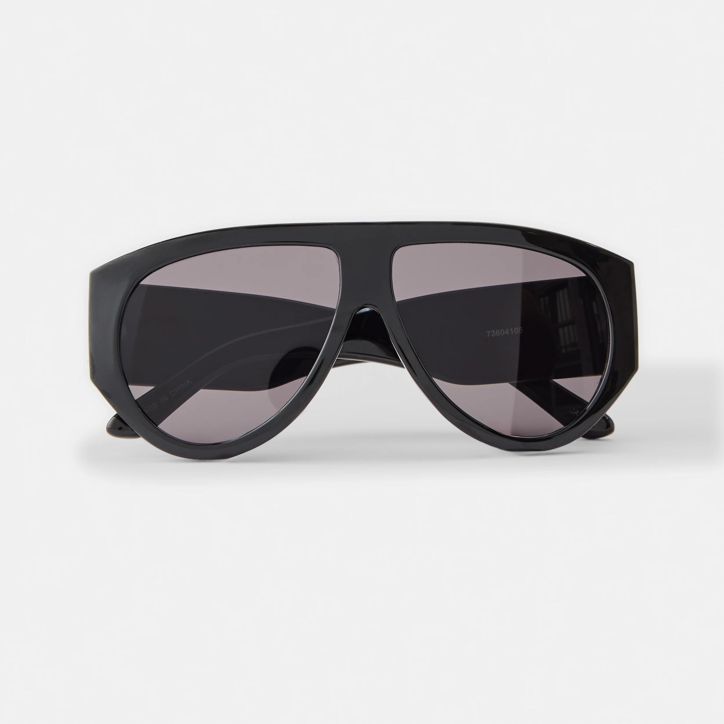 1 Chunky Aviator Sunglasses Black, 1 of 5