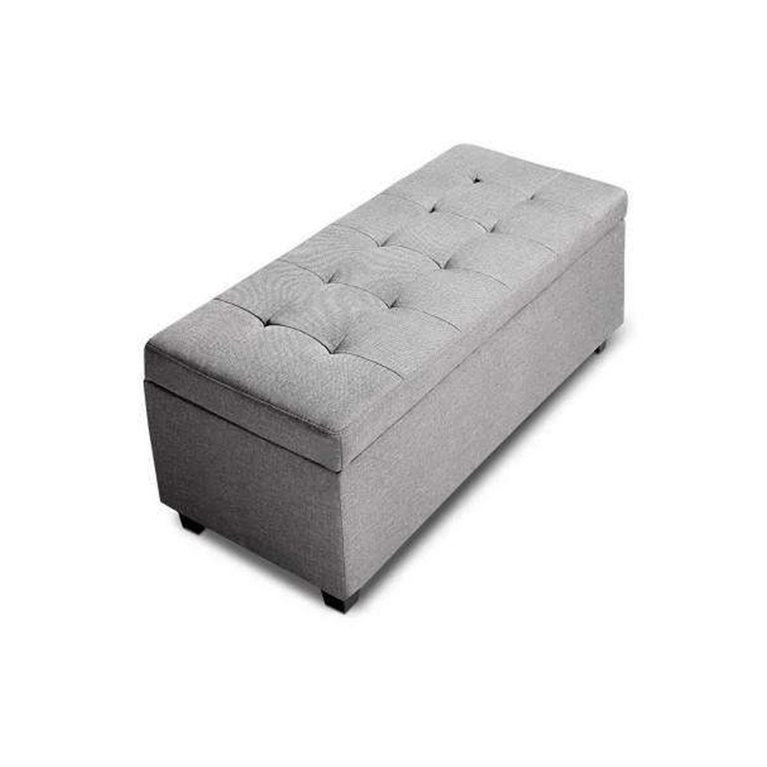 4 Artiss Storage Ottoman Blanket Box 97cm Light - Grey, 4 of 7