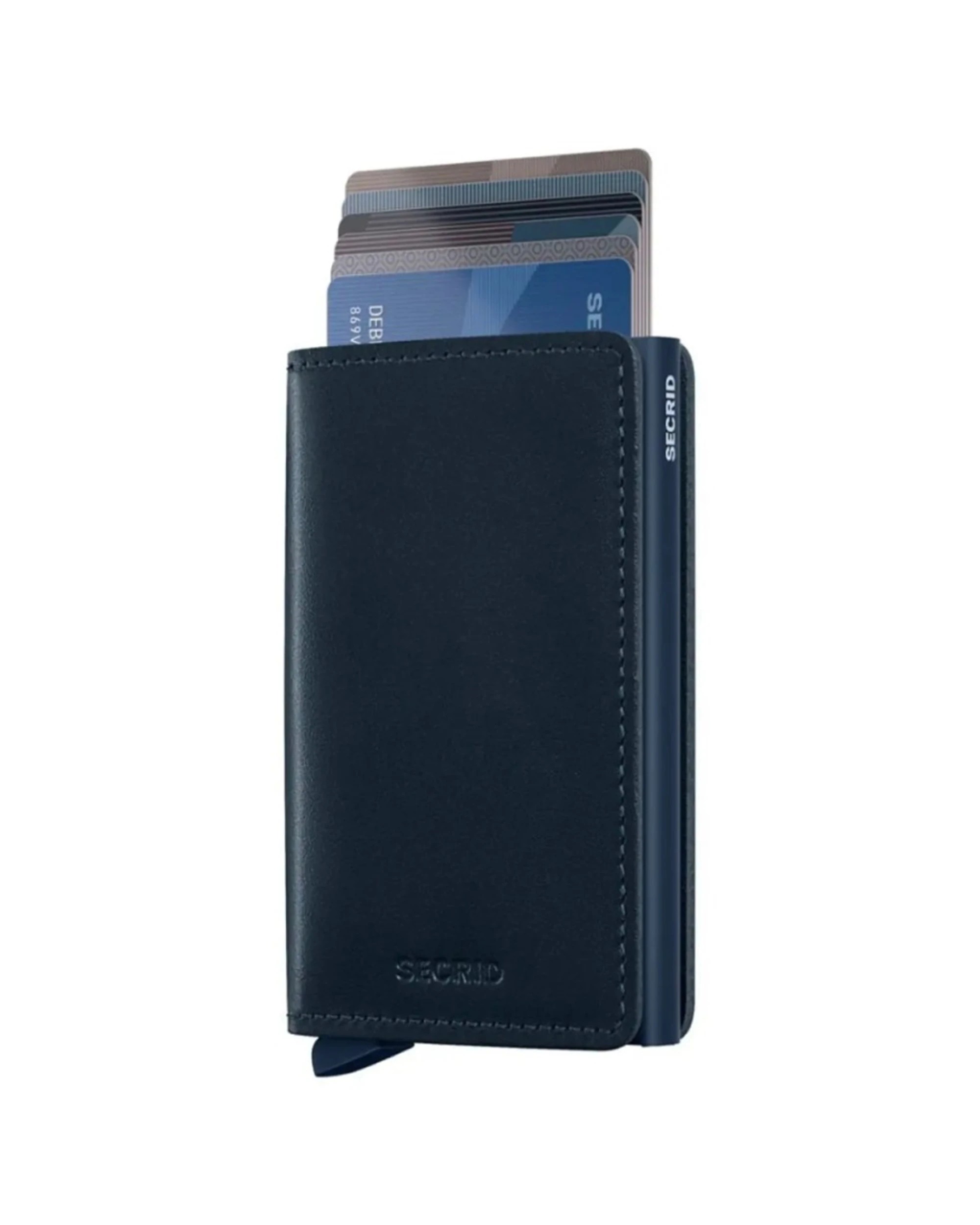 2 Secrid Slimwallet Compact RFID Travel Wallet Card Holder Navy - Blue, 2 of 5