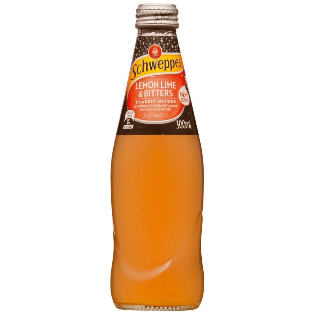 2 Schweppes Lemon Lime and Bitters 300mL 24 Pack, 2 of 3