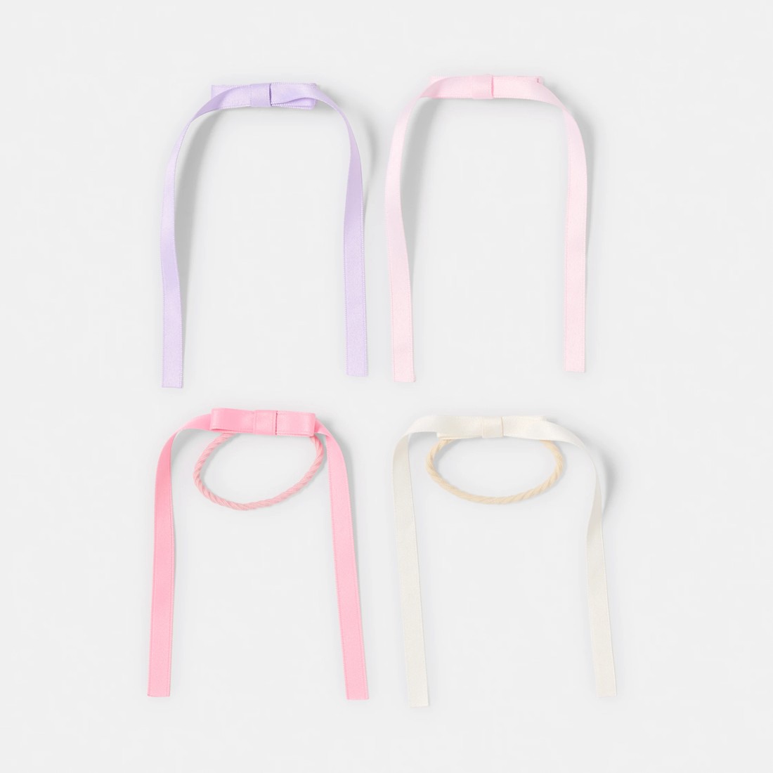 1 4 Pack Hair Clips and Ties - Pastel, 1 of 3