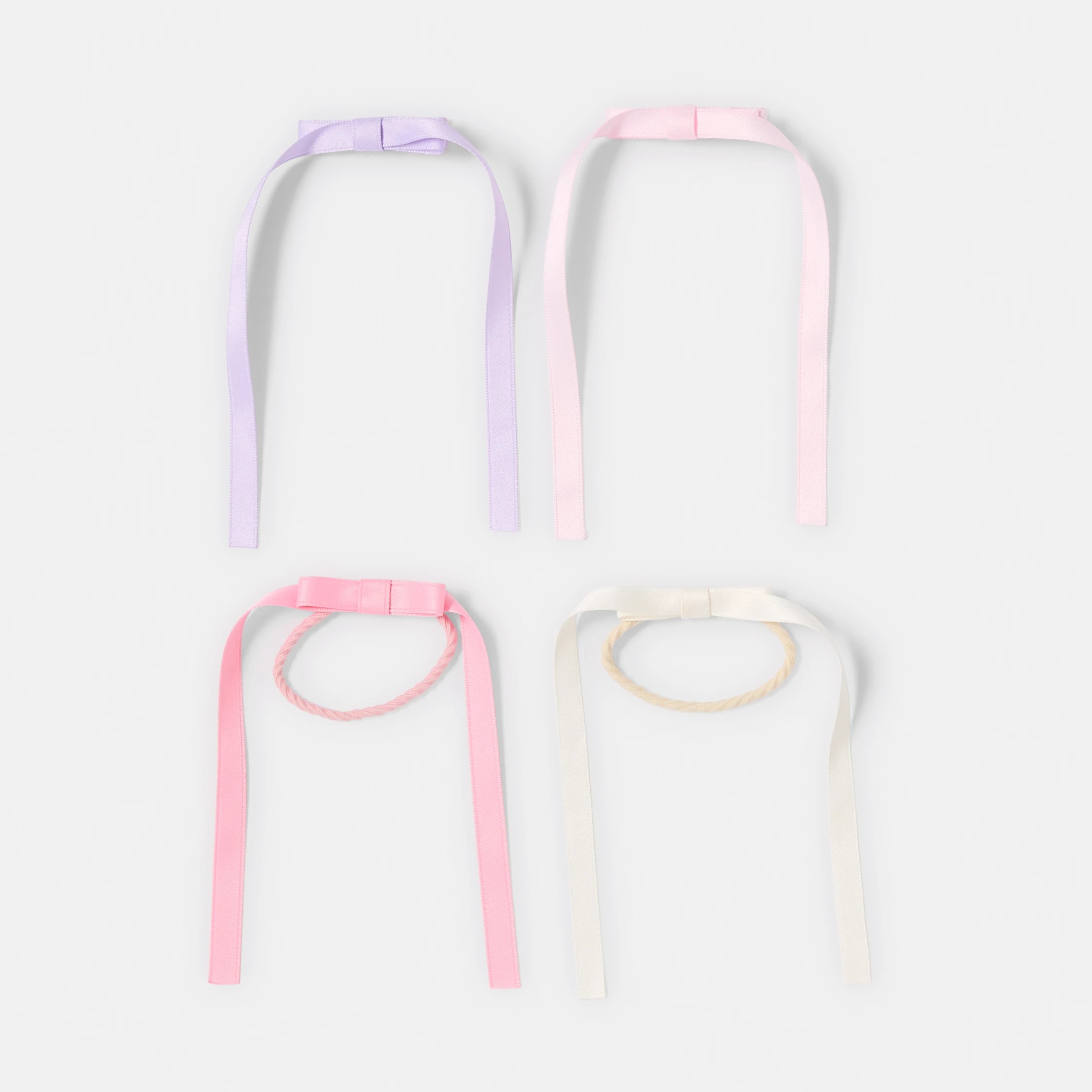 1 4 Pack Hair Clips and Ties - Pastel, 1 of 3