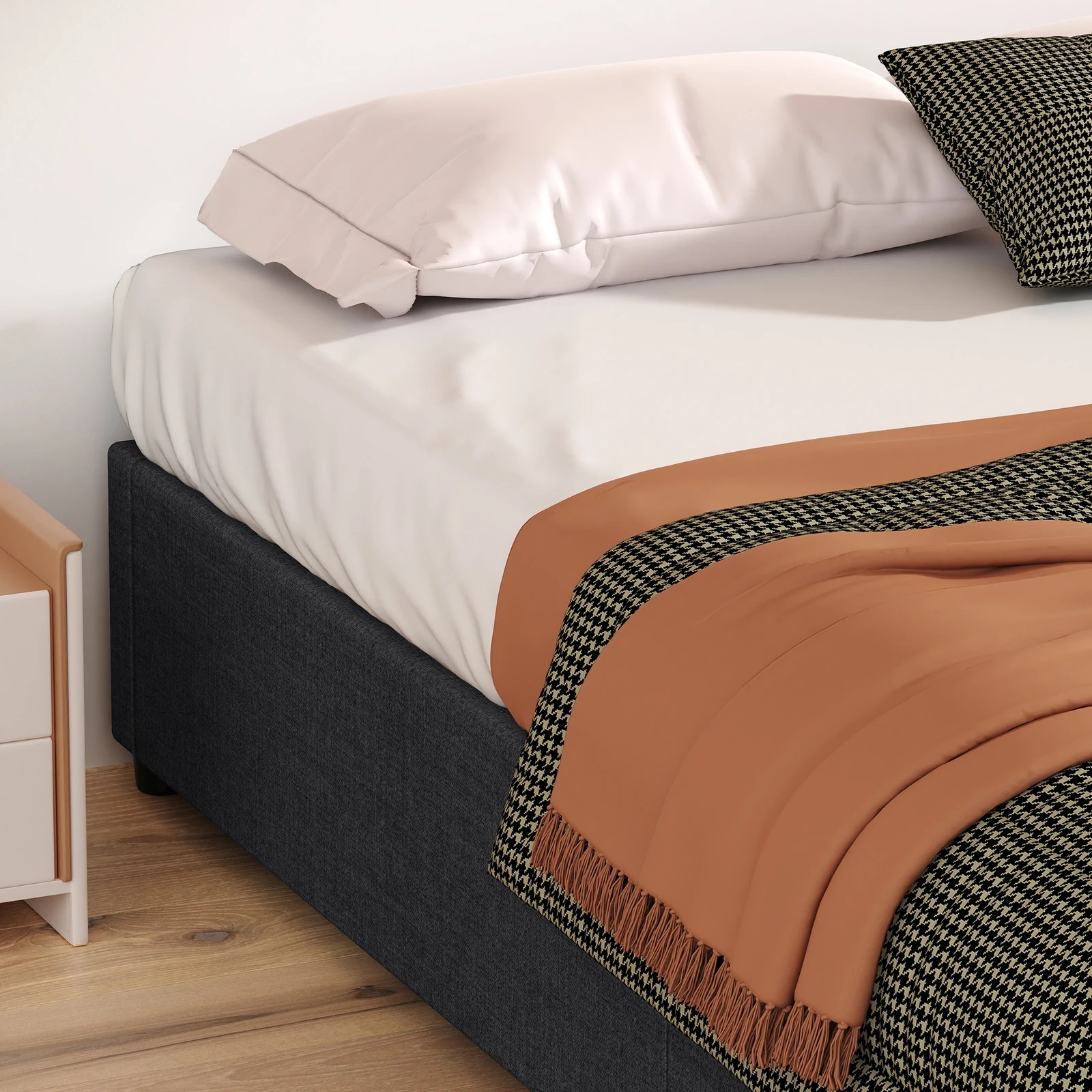 6 Alfordson Bed Frame King Size Gas Lift Storage Mattress Base Barlow - Charcoal, 6 of 10