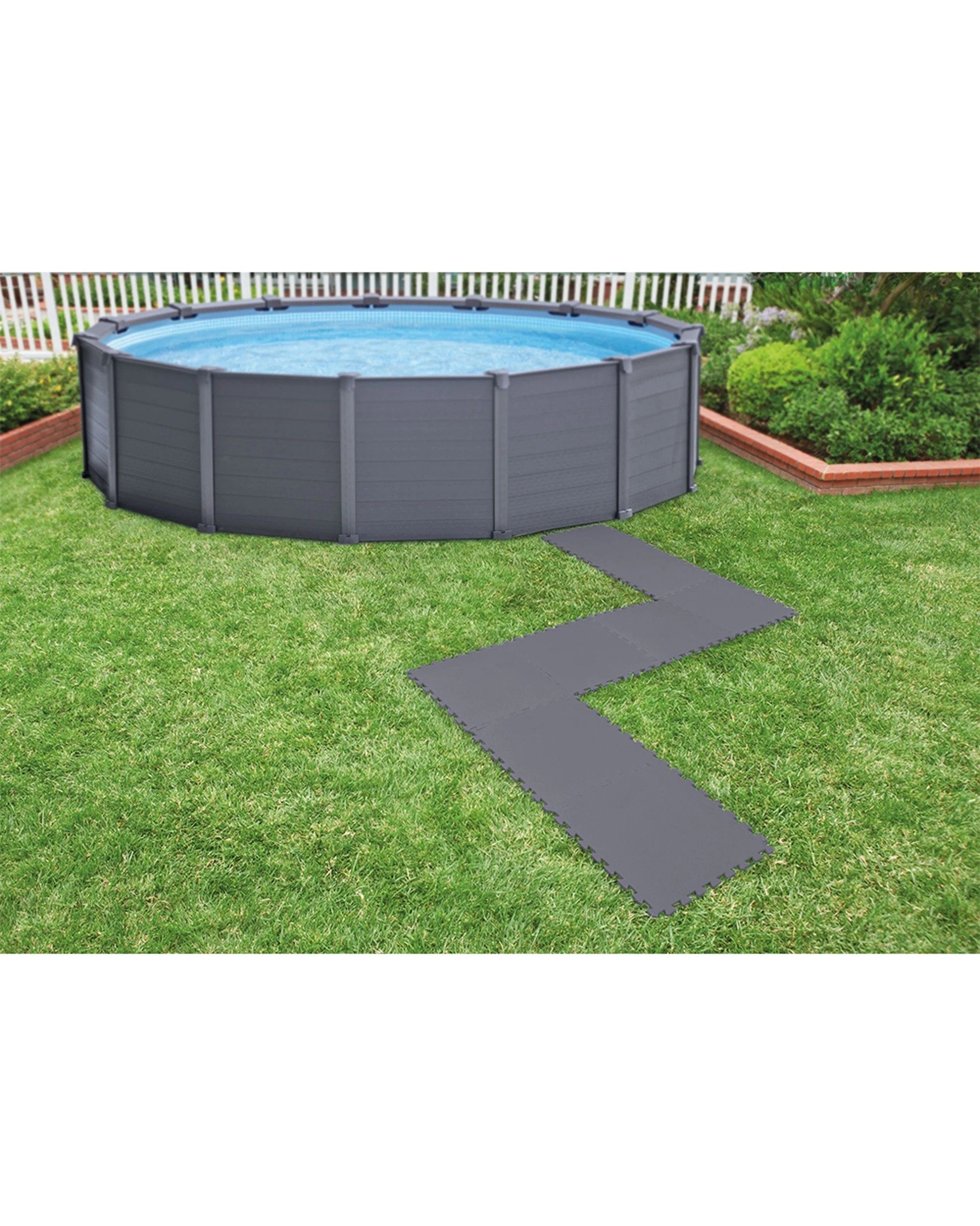 3 Intex Interlocking Padded Floor Protector For Swimming Pool - Grey, 3 of 5