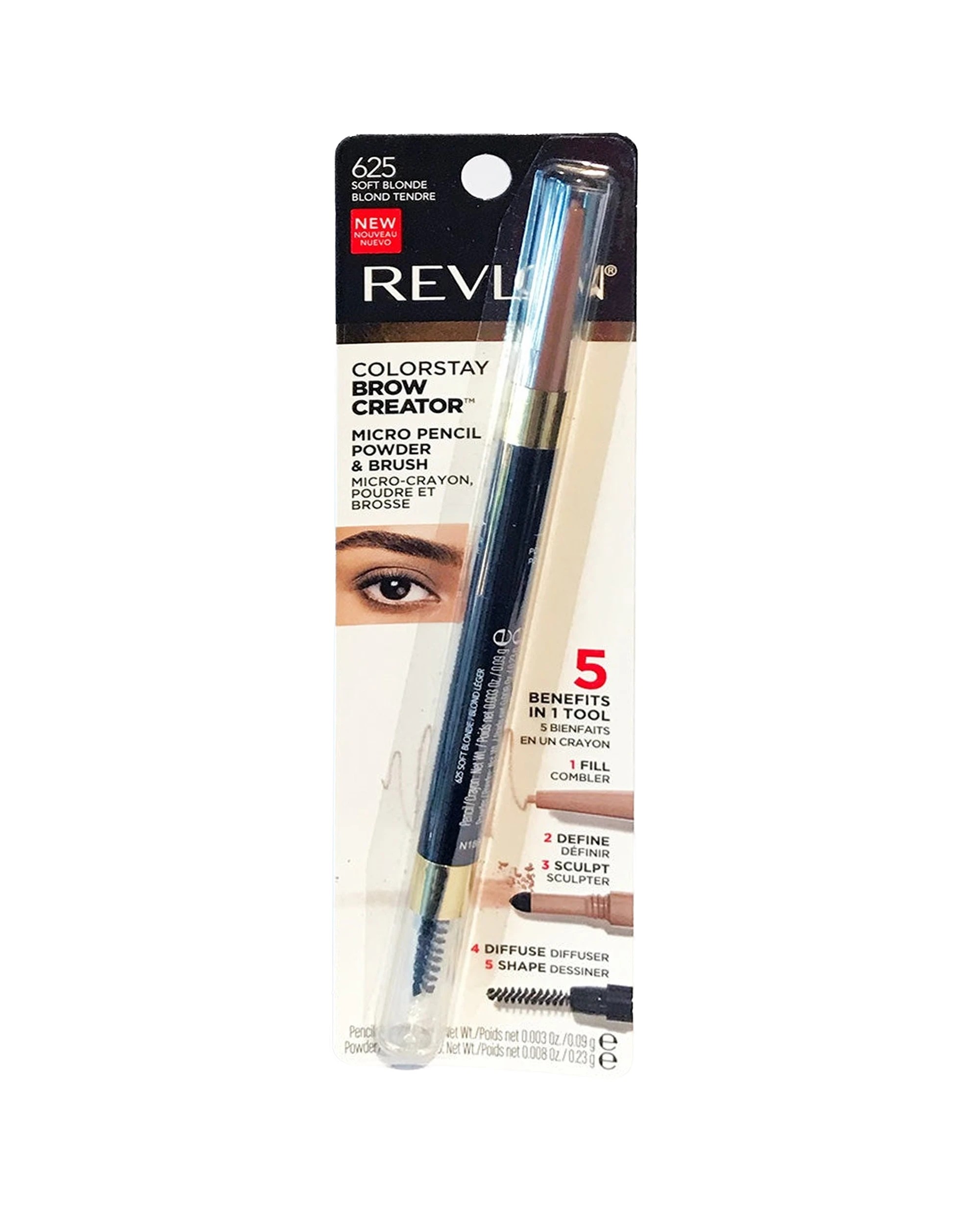 1 Revlon ColorStay Brow Creator Pencil/Brush - 625 Soft Blonde, 1 of 1