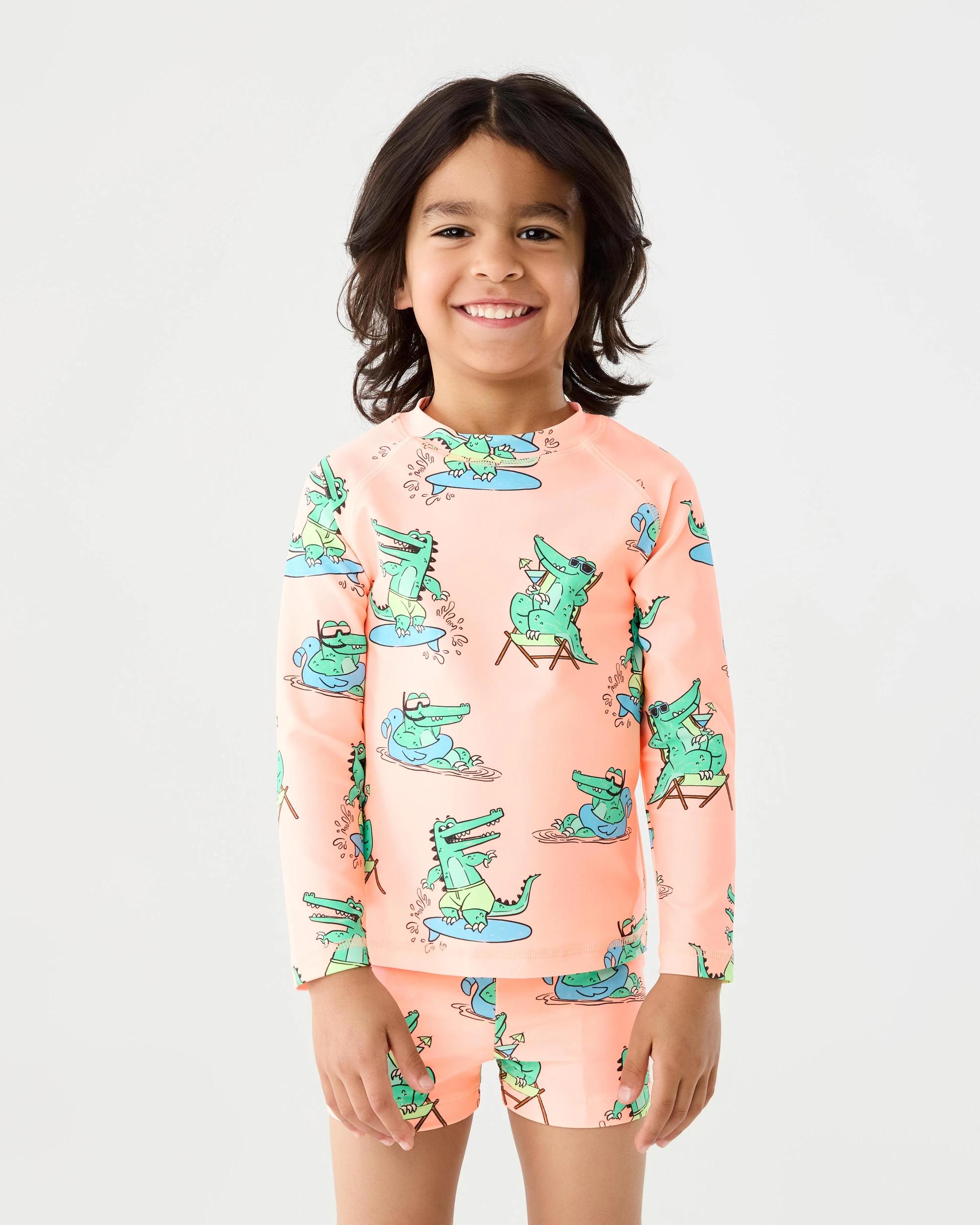 1 Long Sleeve Swim Set Org Crocs, 1 of 8