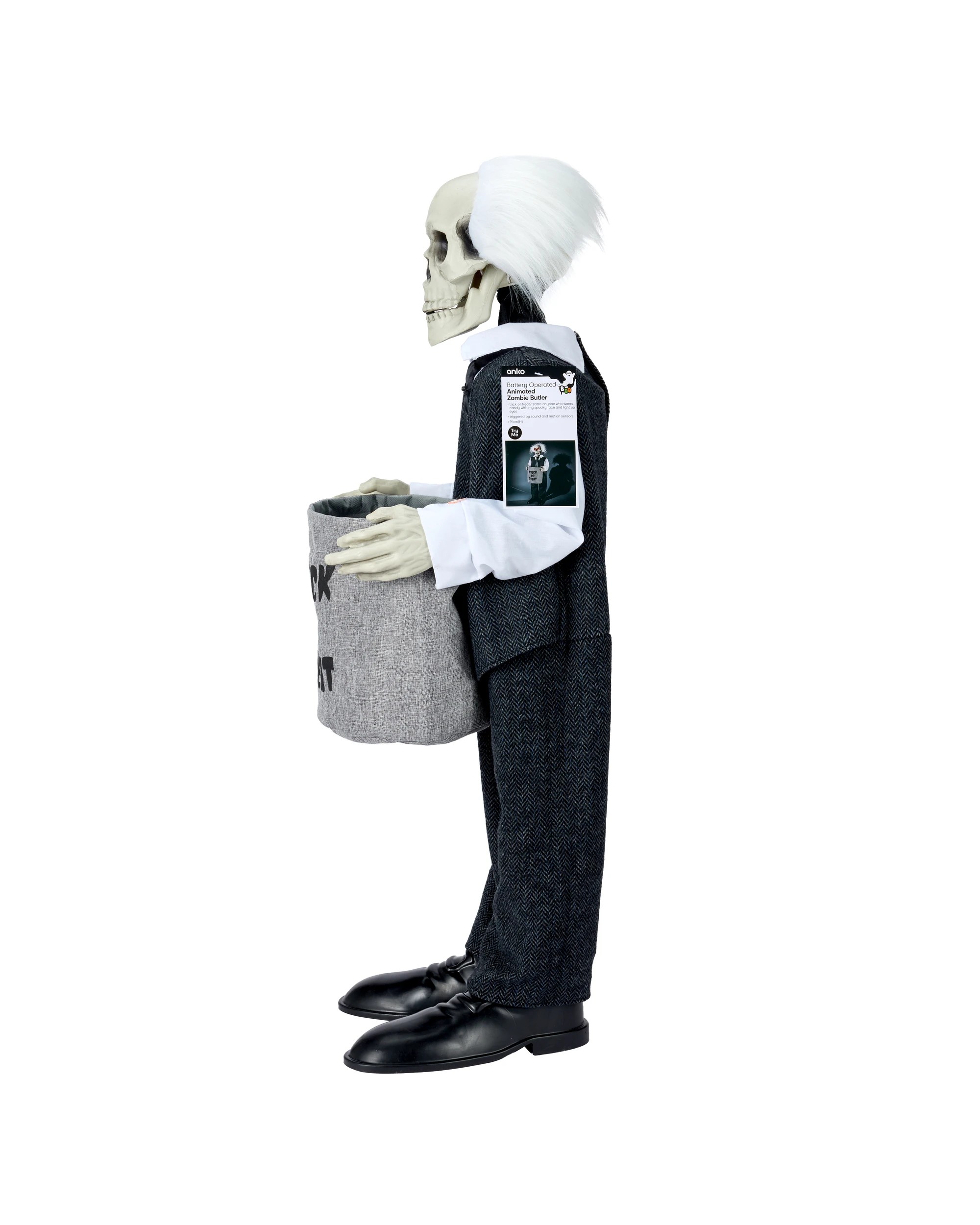 6 91cm Battery Operated Animated Zombie Butler, 6 of 6