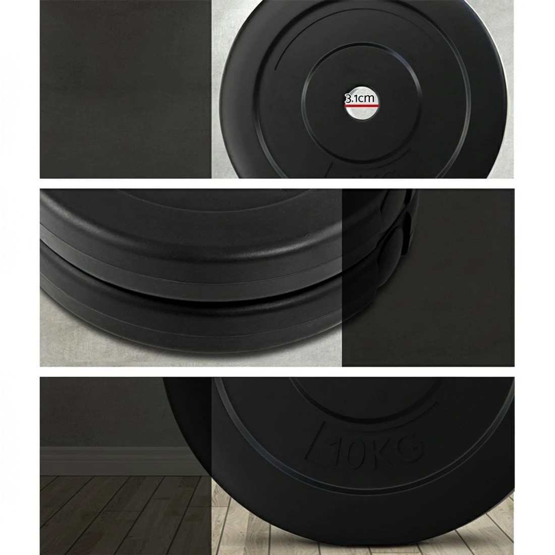 6 Everfit 88kg Barbell Set Weight Plates Bar Lifting Bench 168cm - Multi, 6 of 6