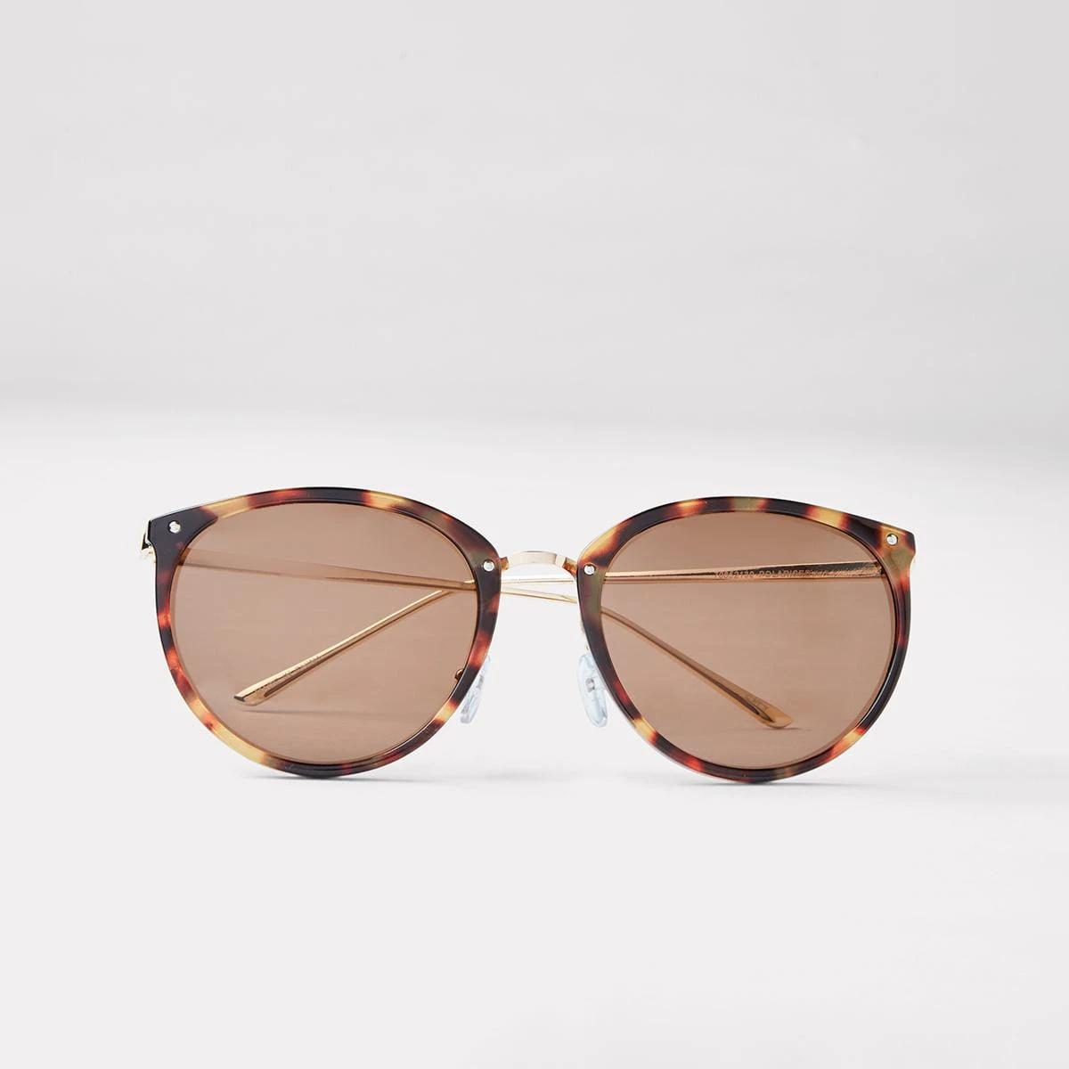 1 Thin Frame Cat Eye Sunglasses Tort, 1 of 7