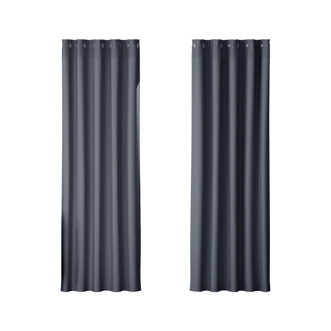 1 Artiss 2X Blockout Curtains Eyelet 180x213cm - Black, 1 of 6