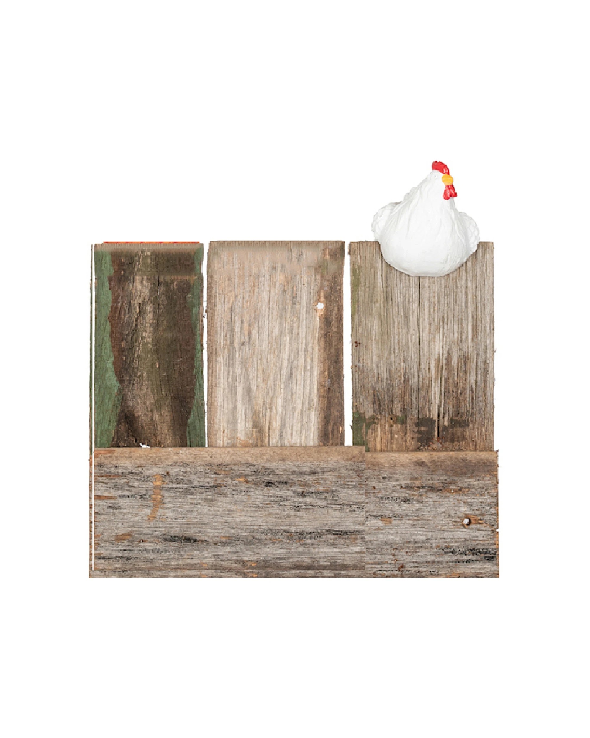 1 Alfresco Chicken 10cm Pot Planter Sitter Ornament Decor Large - Multi, 1 of 3