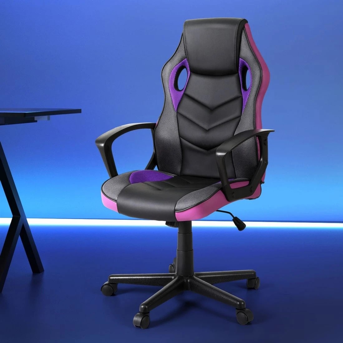 3 Artiss Gaming Office Chair Computer Chairs - Purple, 3 of 5