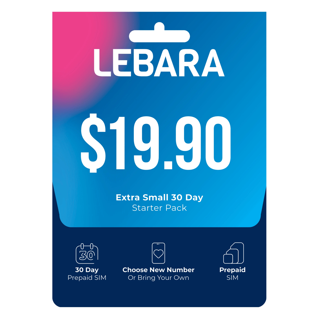 1 Lebara $19.90 Extra Small 30 Day Starter Pack, 1 of 2