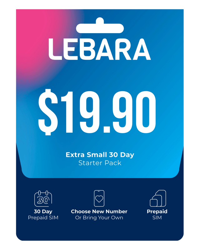 Lebara $19.90 Extra Small 30 Day Starter 