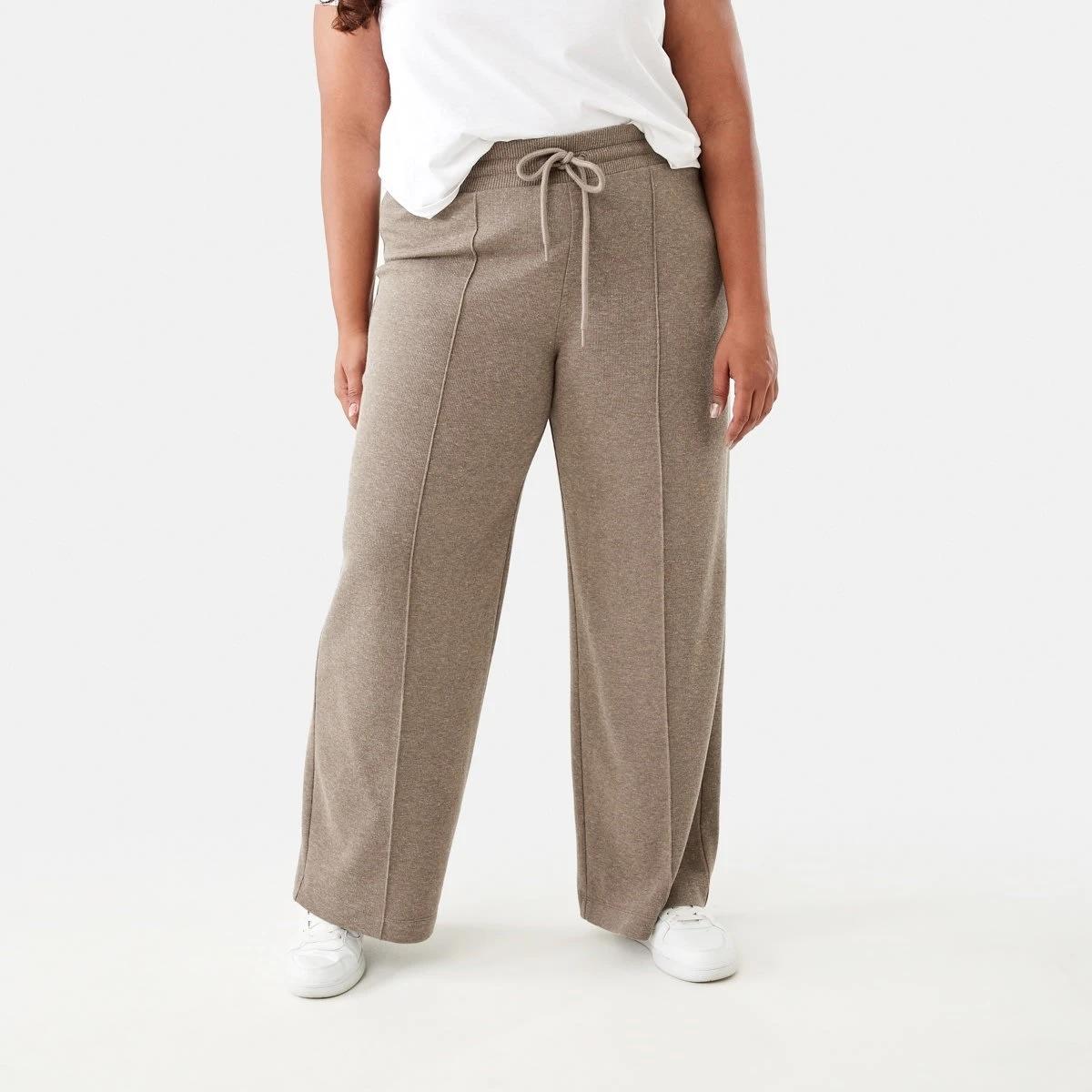 1 Curve Wide Leg Knit Pants Taupe Mrl, 1 of 5