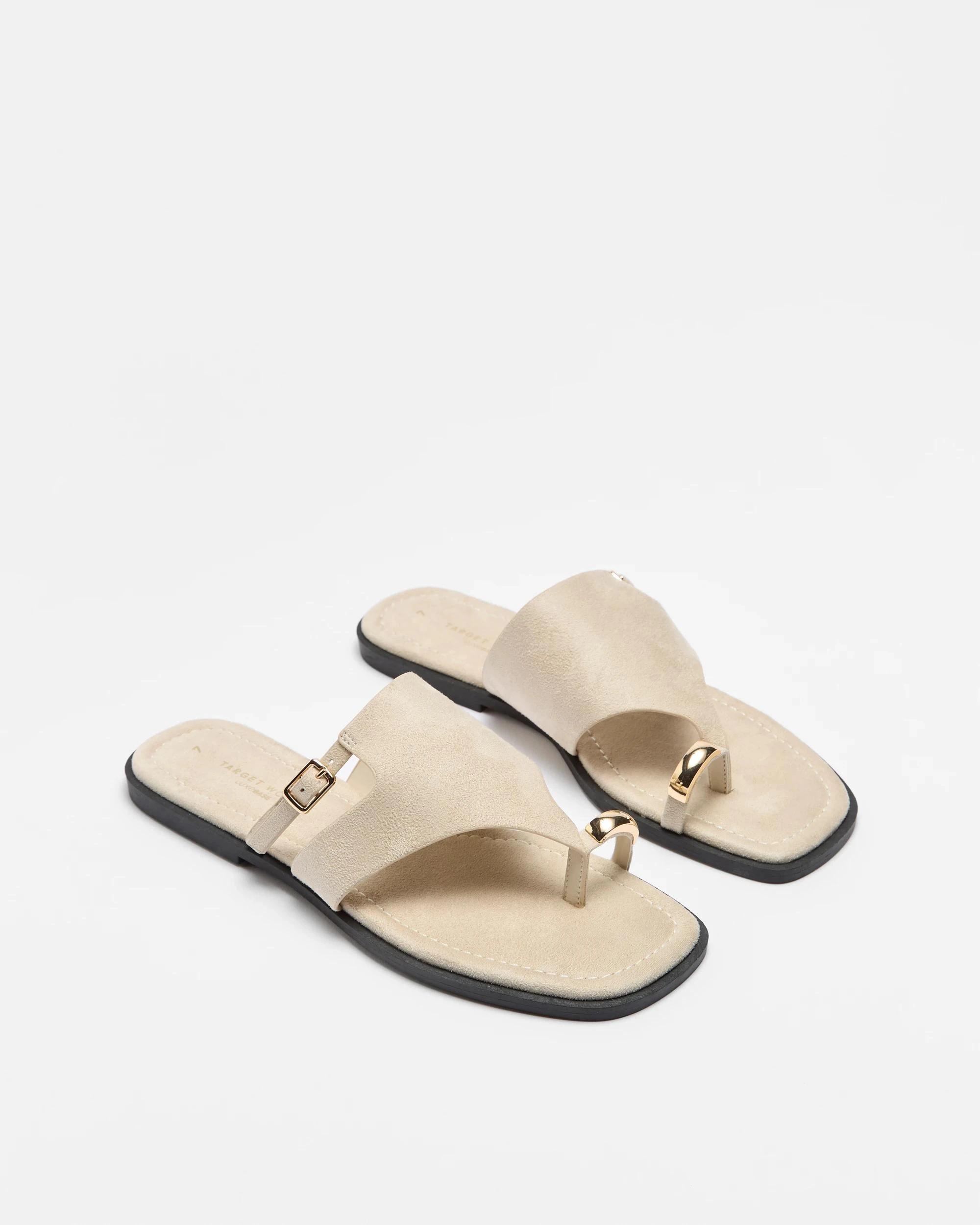 3 Target Womens Metal Trim Thong - Eve IVORY SUEDE-LIKE, 3 of 3