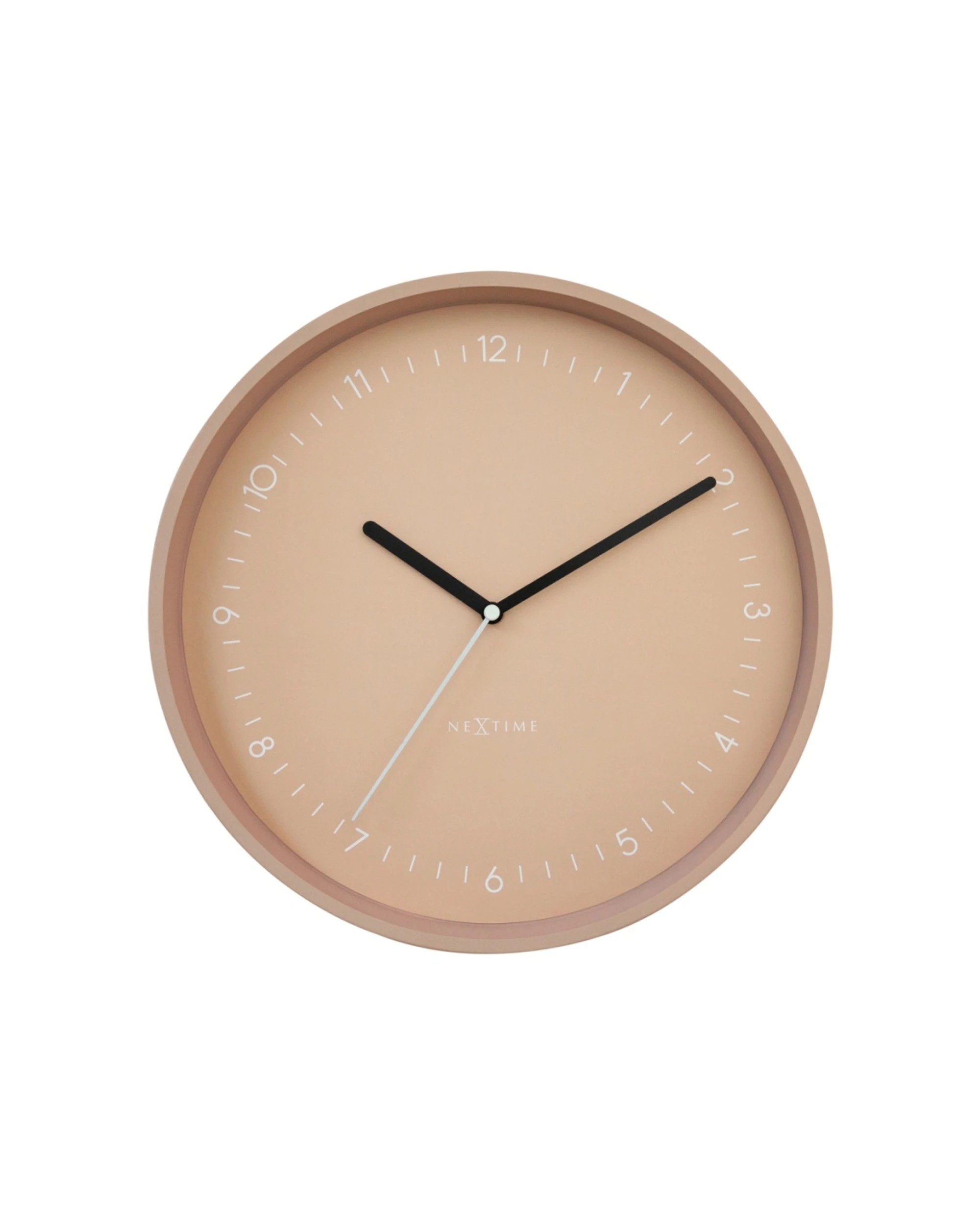 1 NeXtime Berlin 30cm Wall Clock Silent Sweep Matt Aluminium Case Modern Design - Pink, 1 of 5