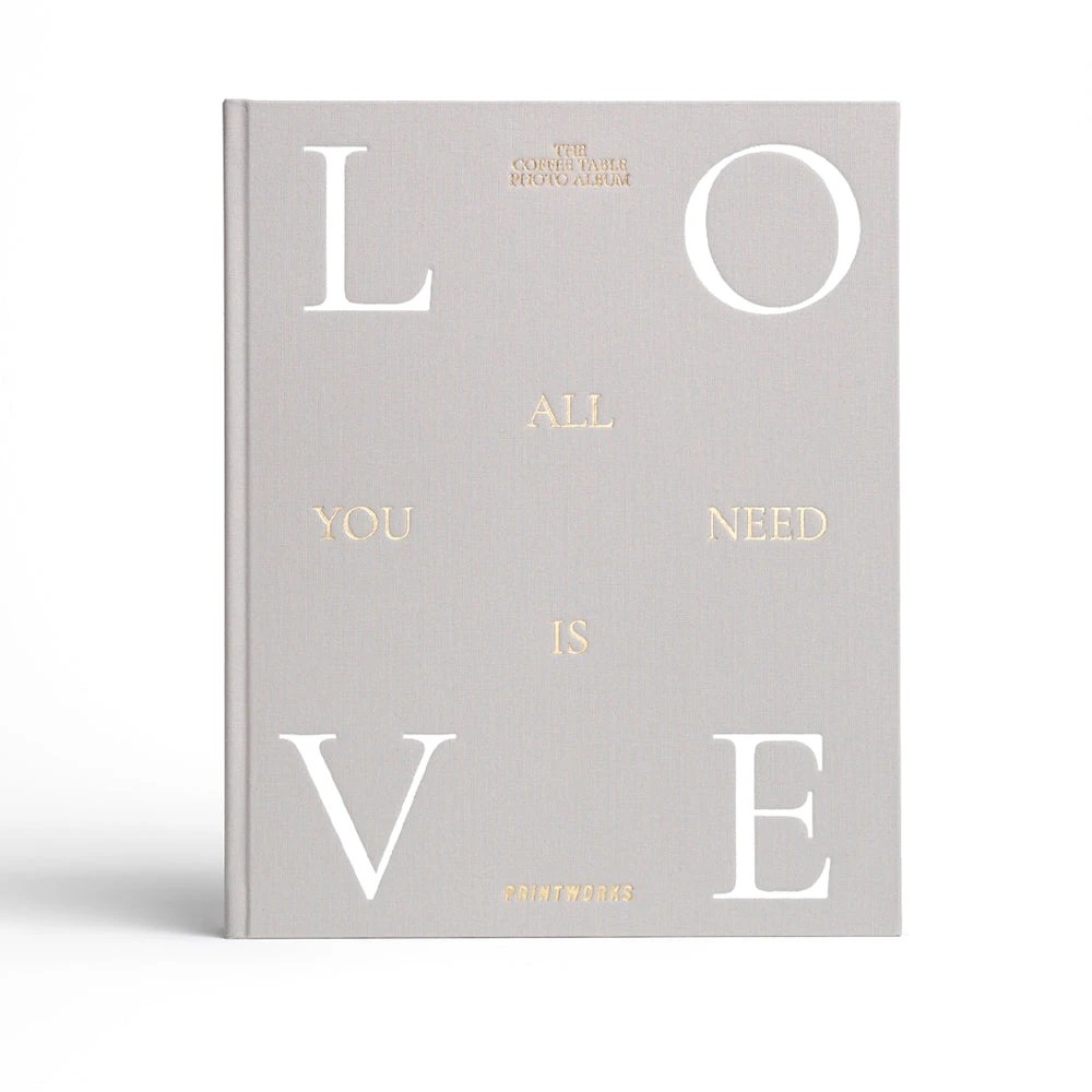1 Printworks Photo Album-All You Need Is Love - Grey, 1 of 5