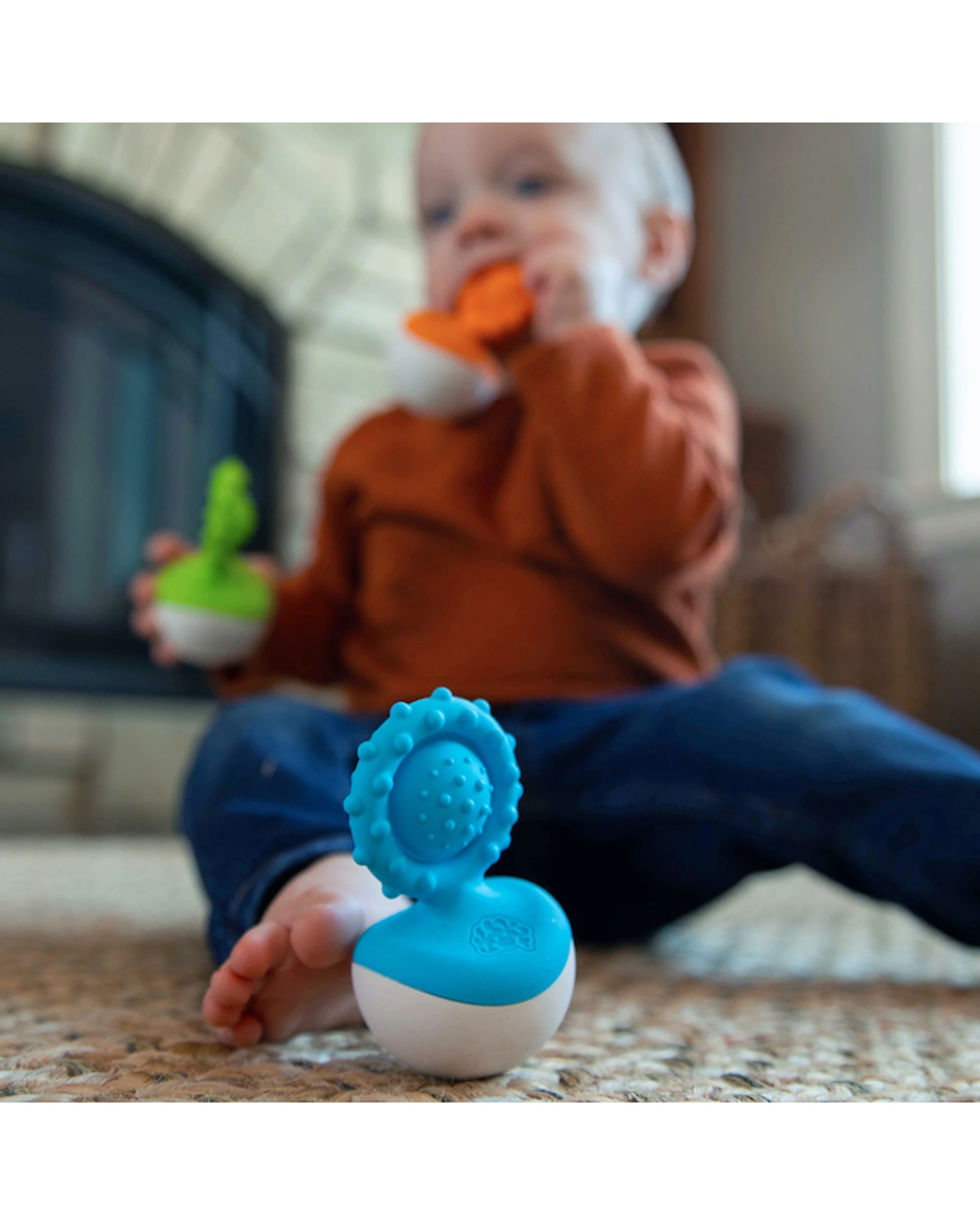 3 Fat Brain Toy Co Dimpl Wobbl Sensory Toy Wobbly Silicone Button - Multi, 3 of 5