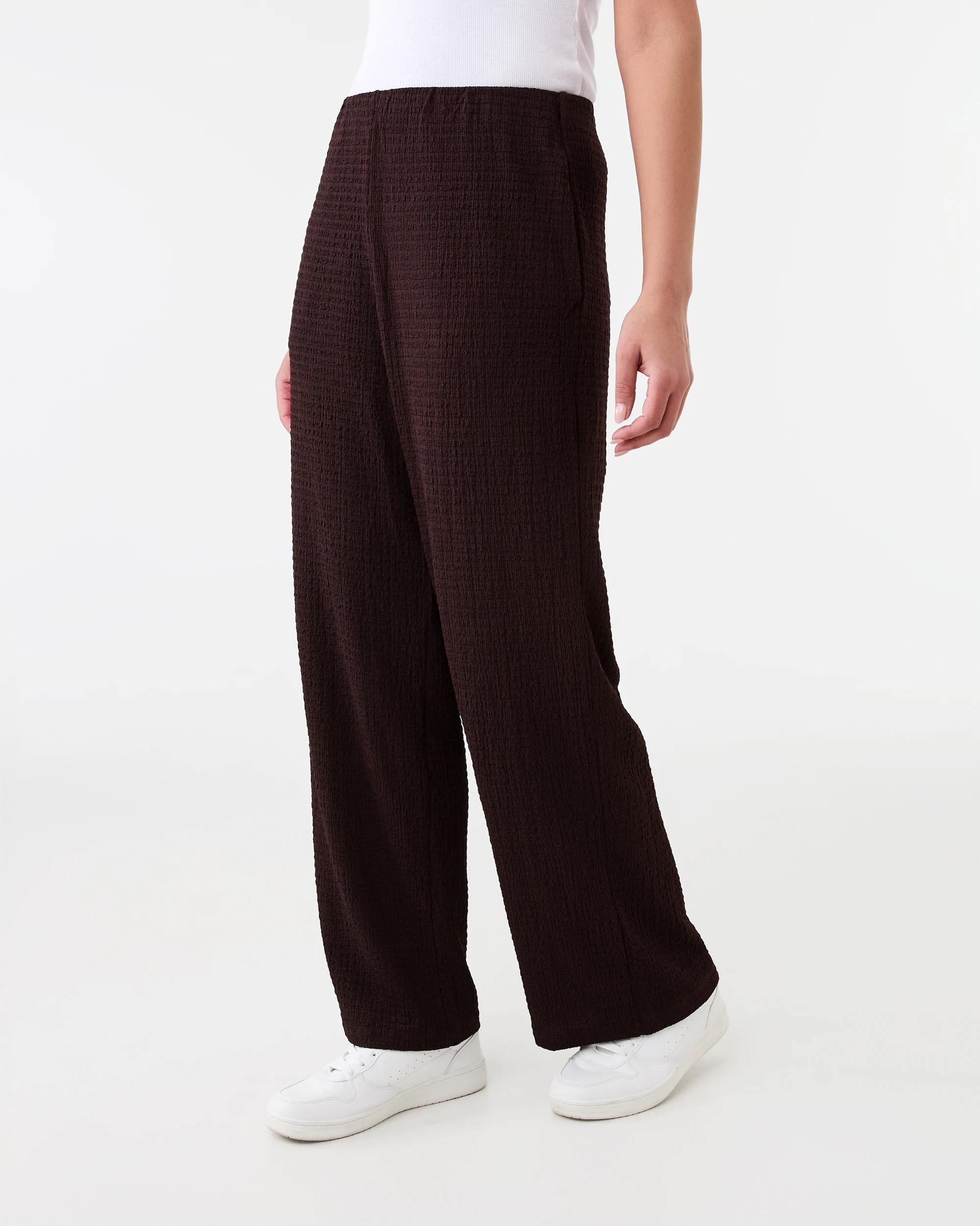 2 Textured Pants Choc Plum, 2 of 5