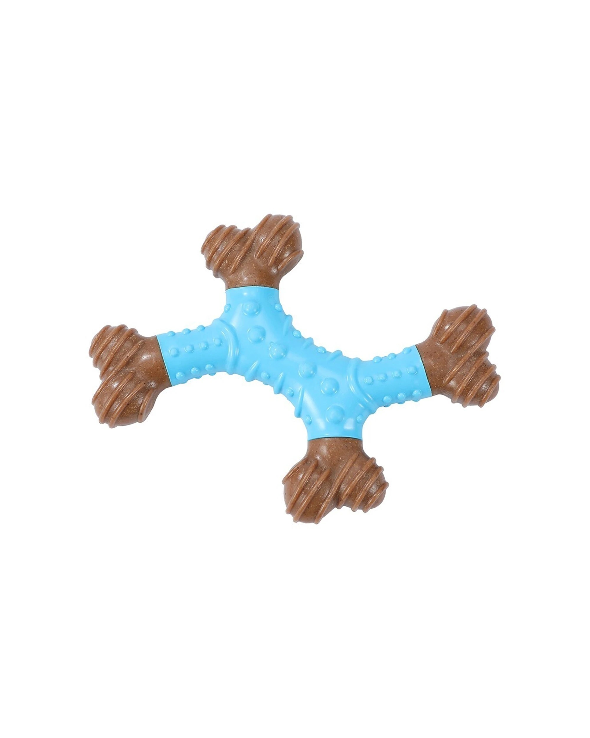 4 Paws And Claws BooBone 4 Way Dental Dog Bone Chew Toy 2 Pack Peppermint Bamboo - Blue, 4 of 4