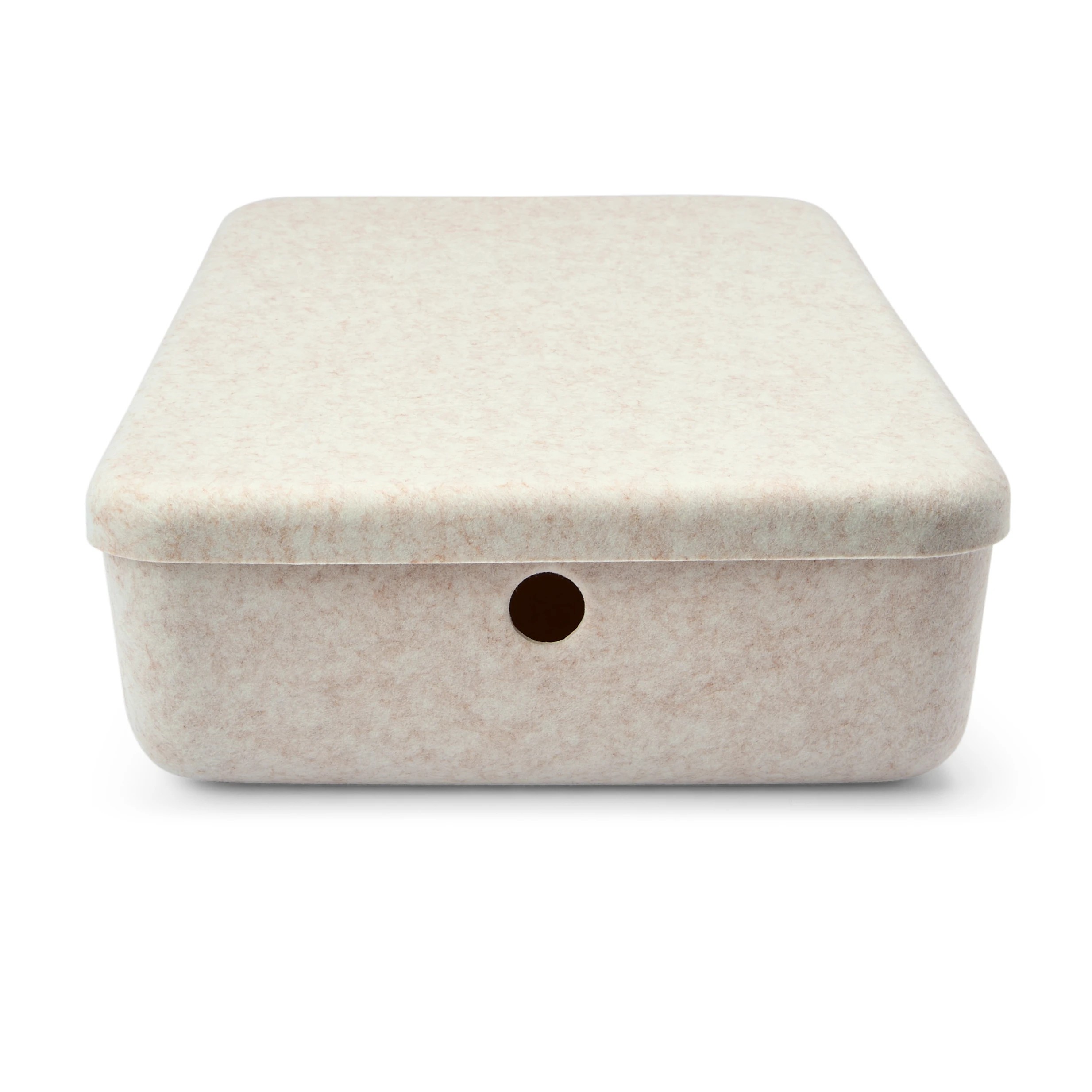 10 Felt Underbed Basket with Lid - Beige, 10 of 10