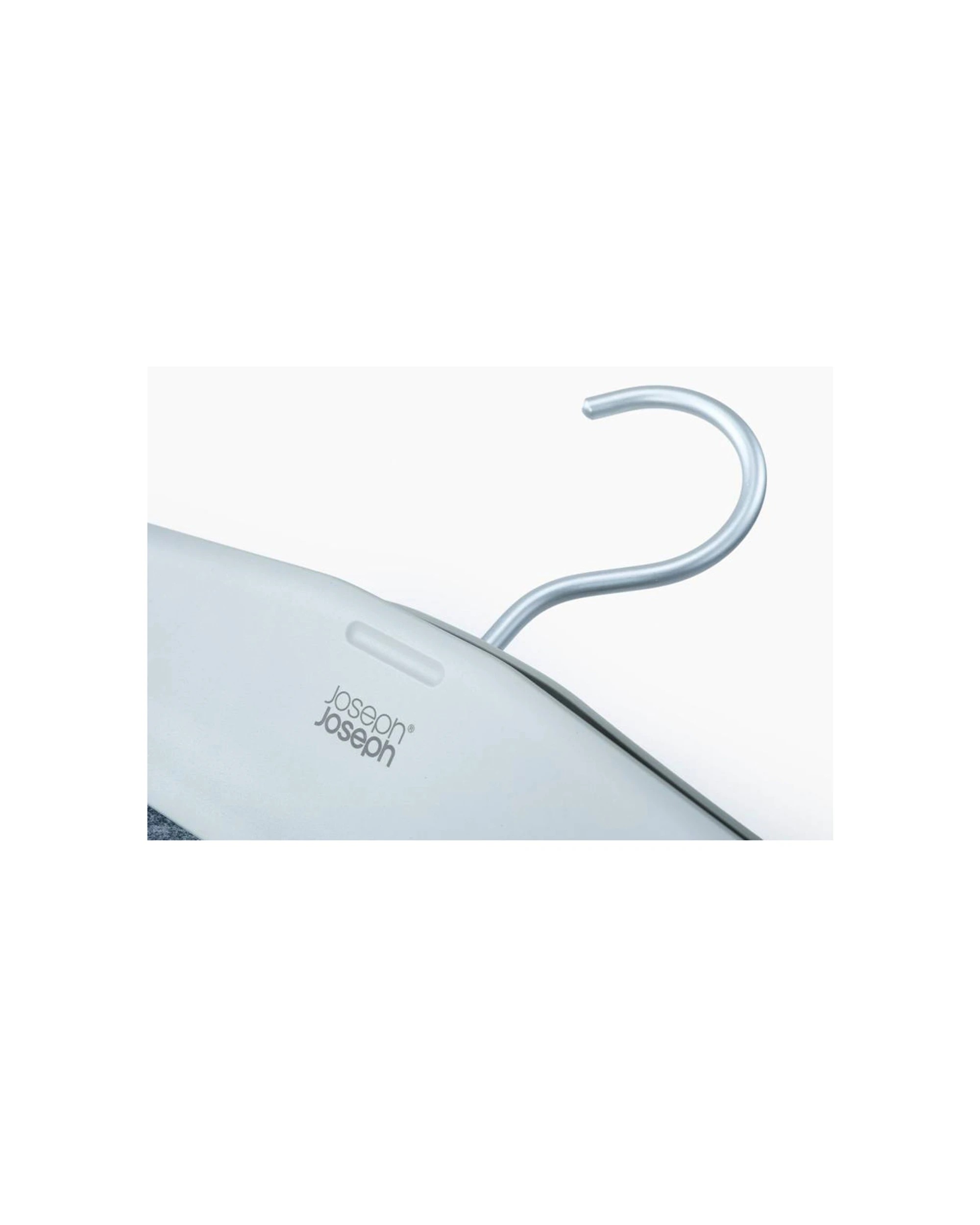4 Joseph Joseph Orderly Trouser And Skirt Wardrobe Hanger 2pc Wide Grip Felt Lining Clamp Set Ecru - White, 4 of 7